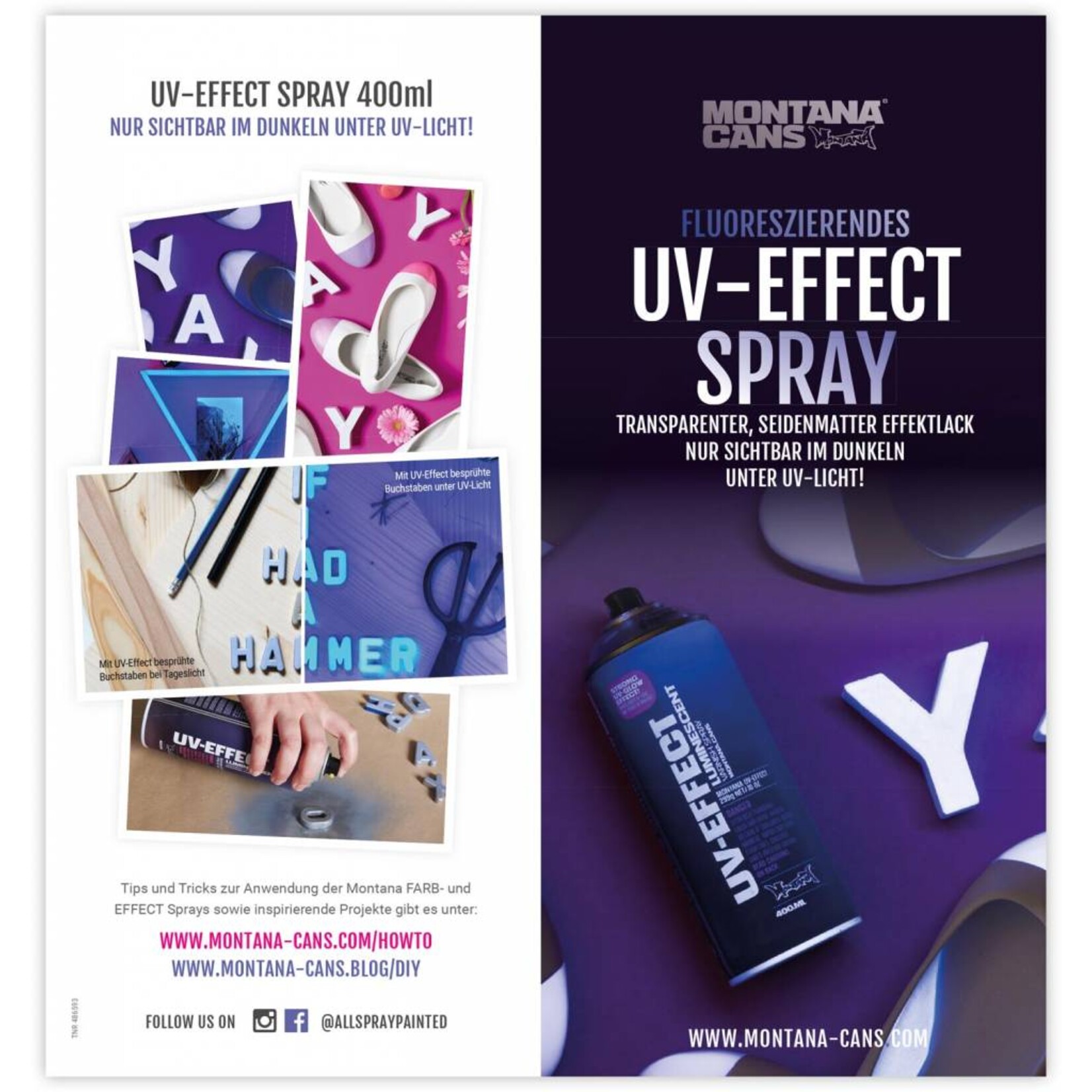 Montana UV-EFFECT Transparent 400ml Sprühlack