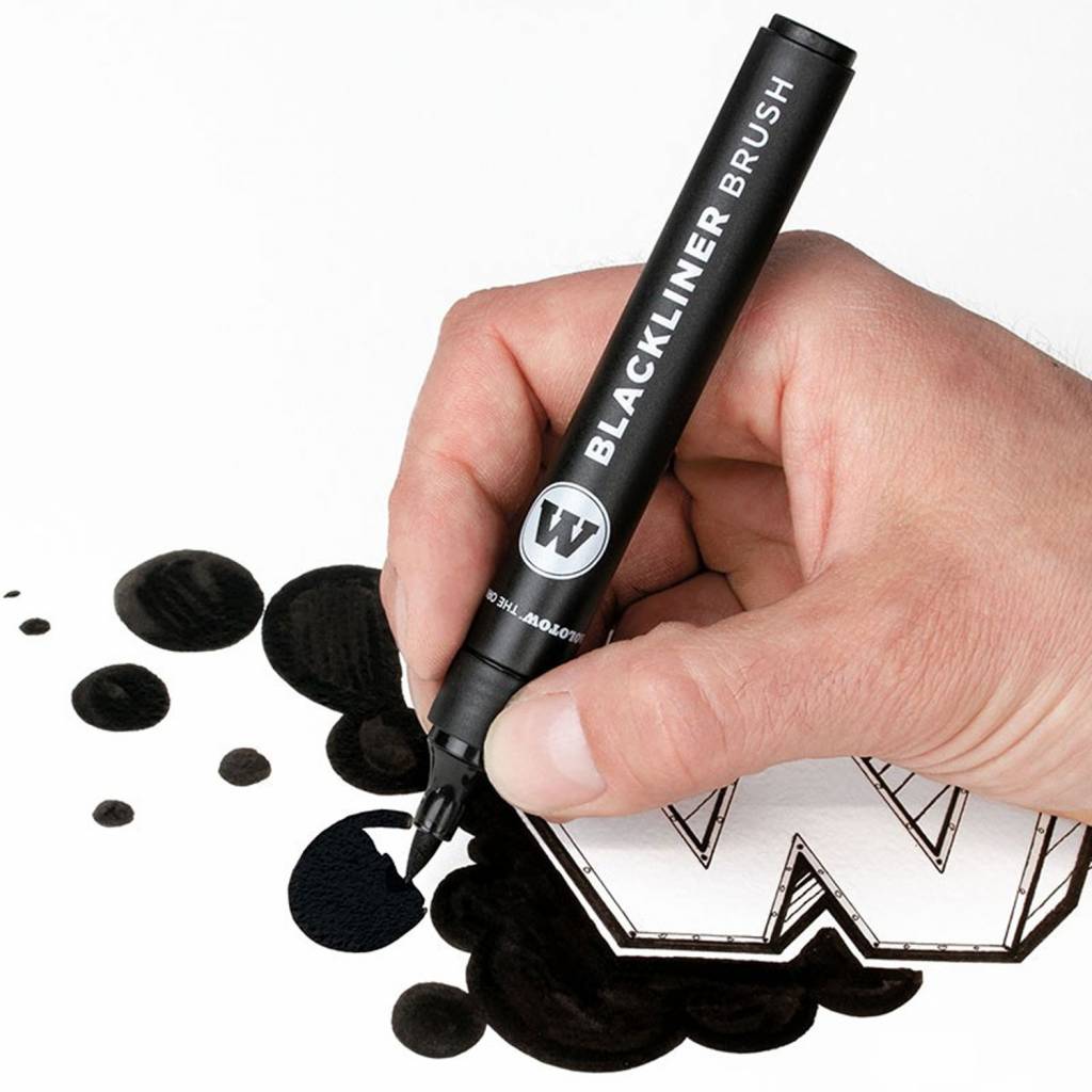 Molotow Blackliner Brush & Refill Blister Marker Set