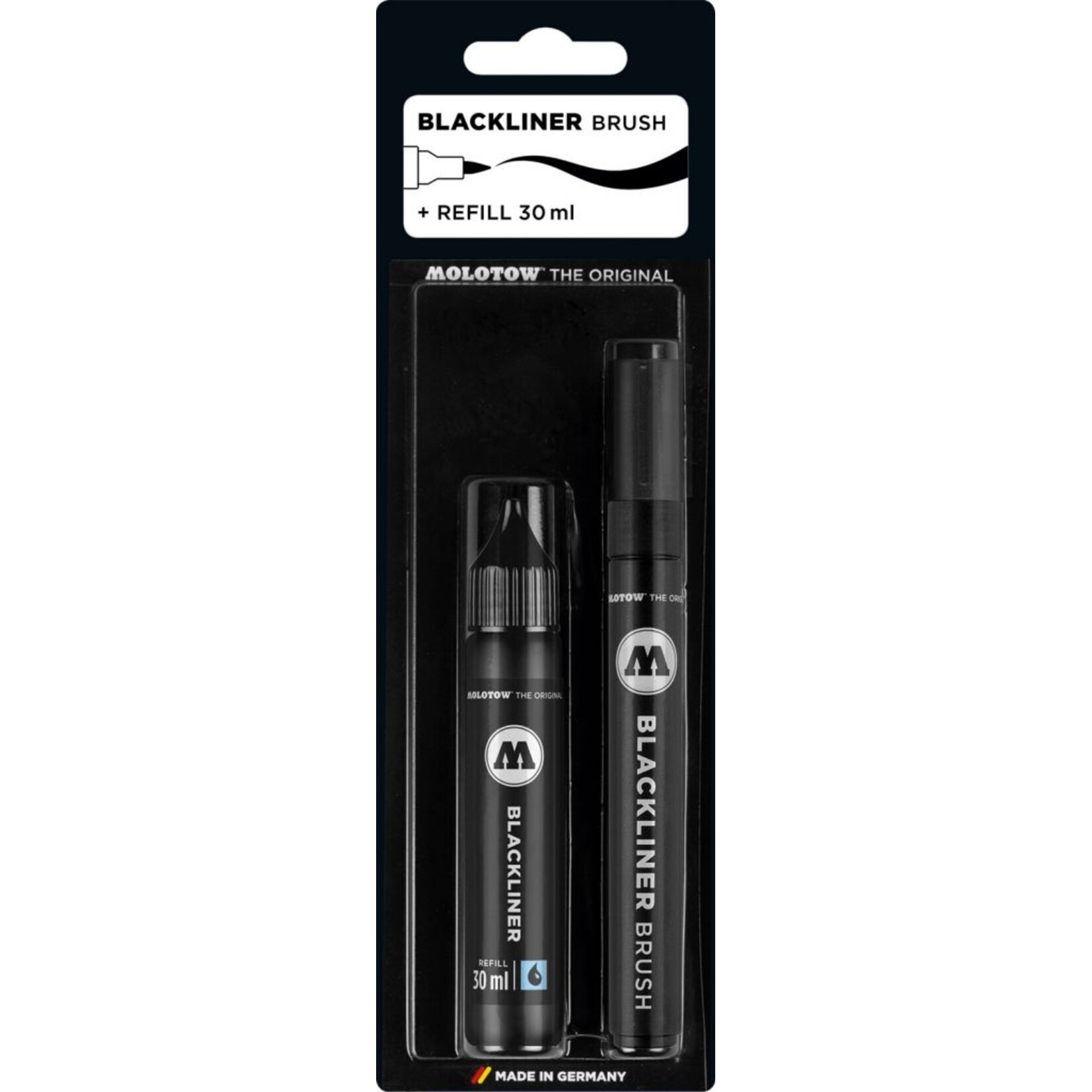 Molotow Blackliner Brush & Refill Blister Marker Set