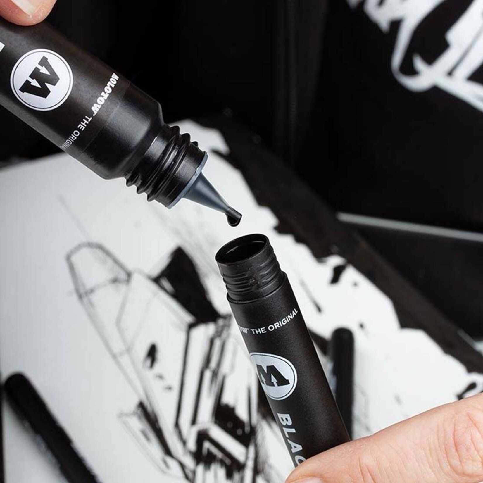 Molotow Blackliner Brush & Refill Blister Marker Set