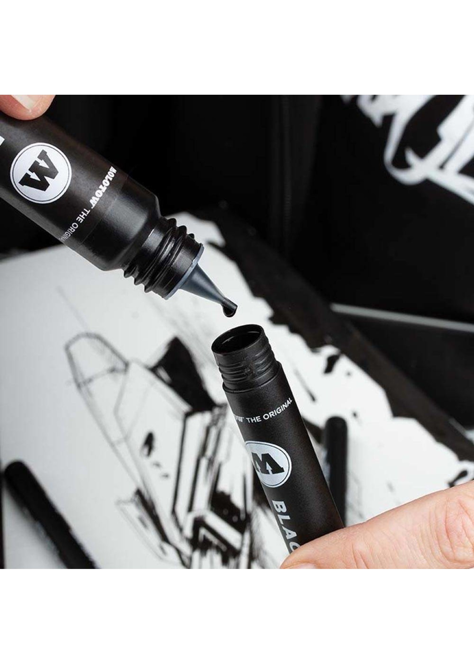 Molotow Blackliner Brush & Refill Blister Marker Set