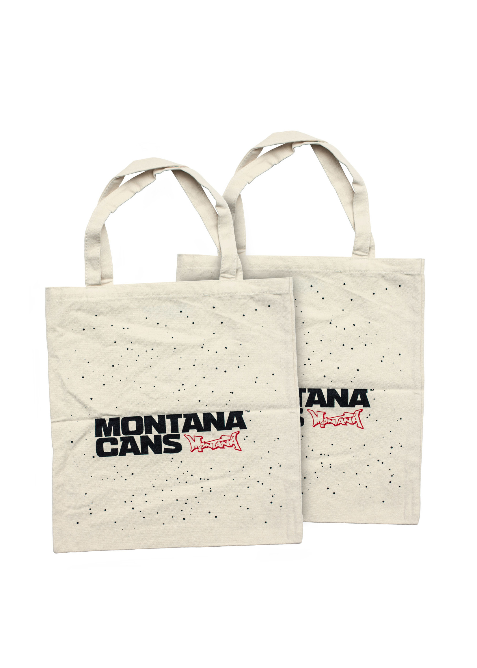 Montana Typo-Logo+Stars Cotton Bag - White