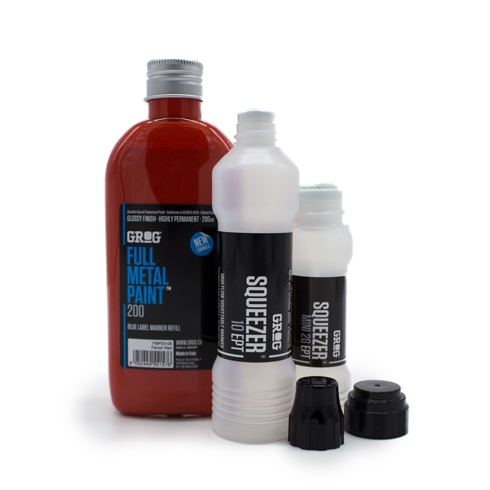 Grog  Full Metal 200 ml Nachfüllfarbe Set rot