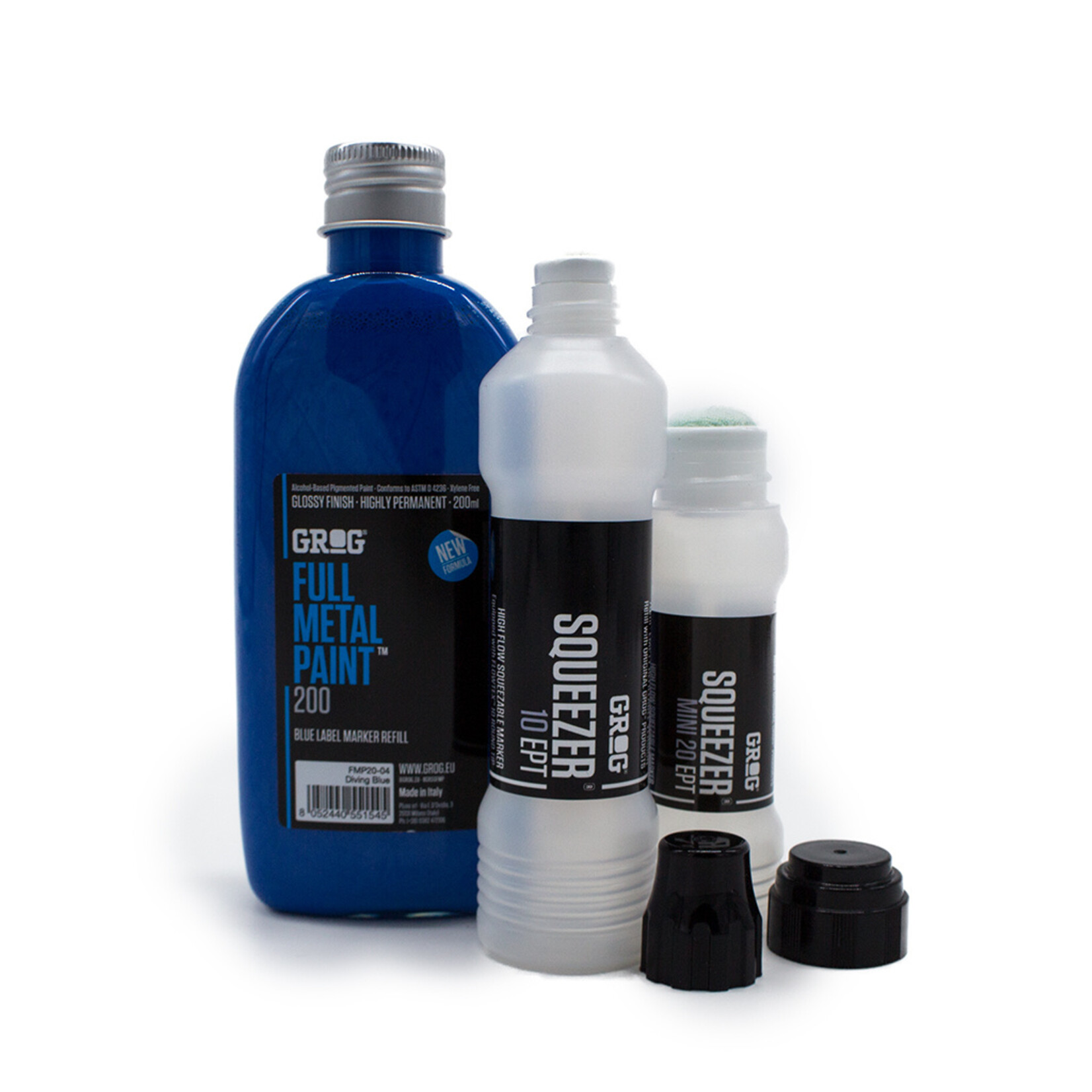 Grog  Full Metal 200 ml Nachfüllfarbe Set blau
