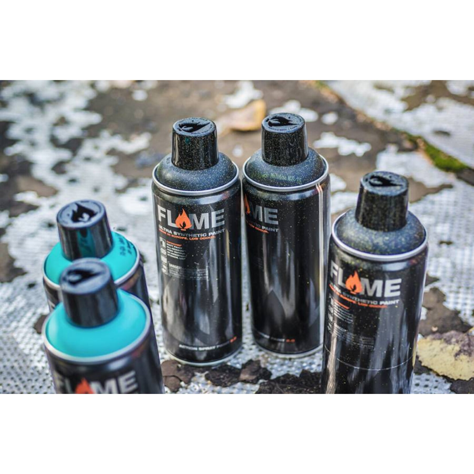 Flame ORANGE 400ml BLACK Set