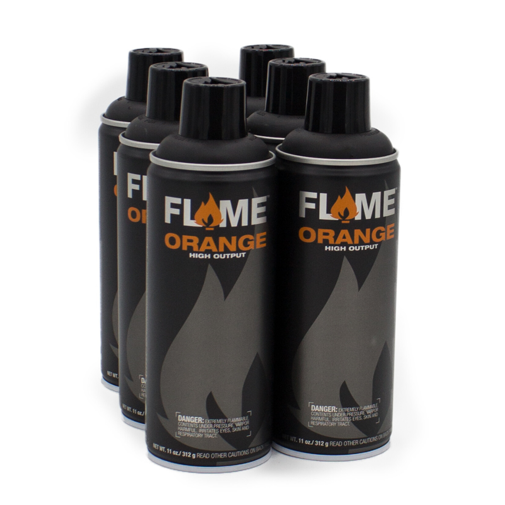 Flame ORANGE 400ml BLACK Set