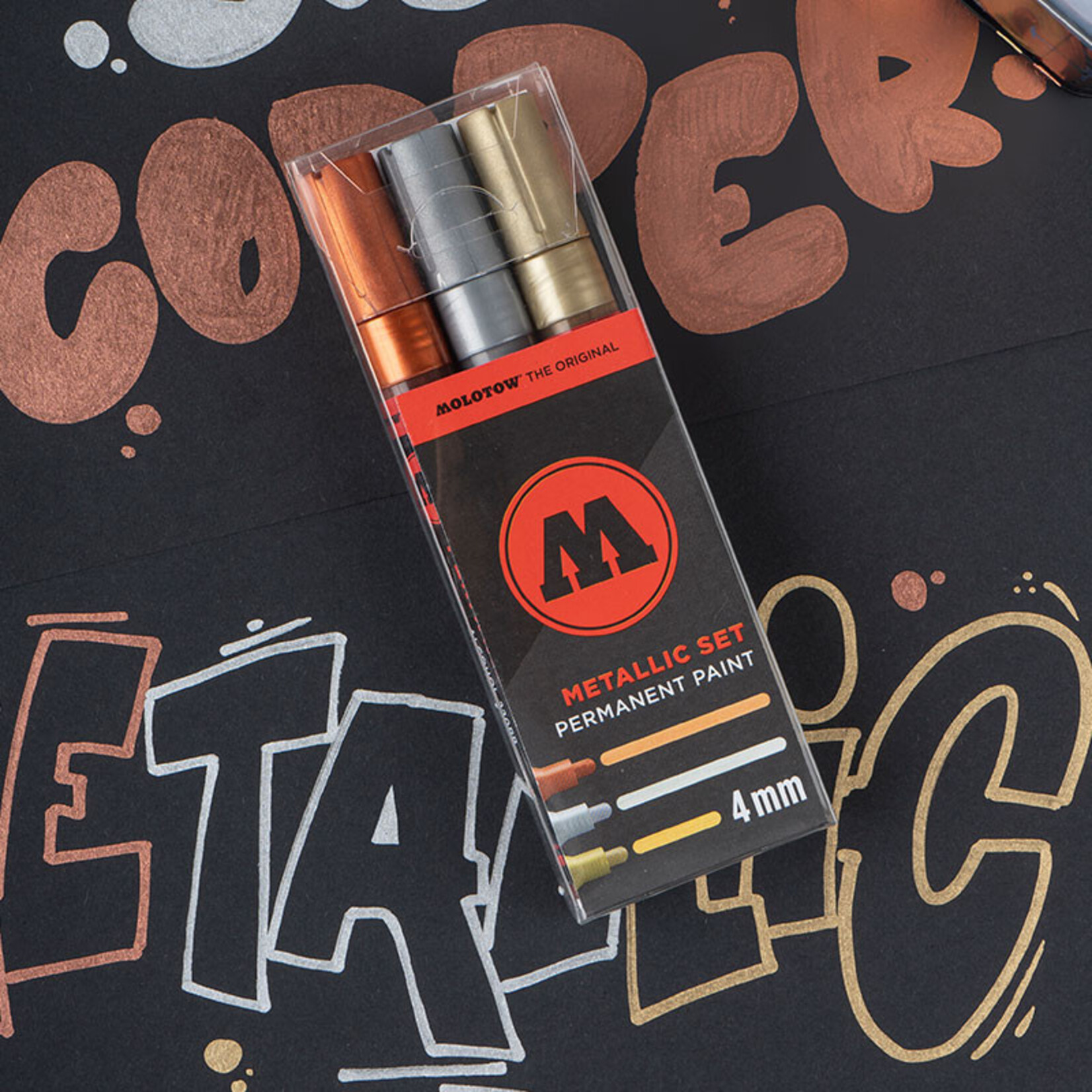 Molotow PERMANENT PAINT Metallic Marker Set 4mm