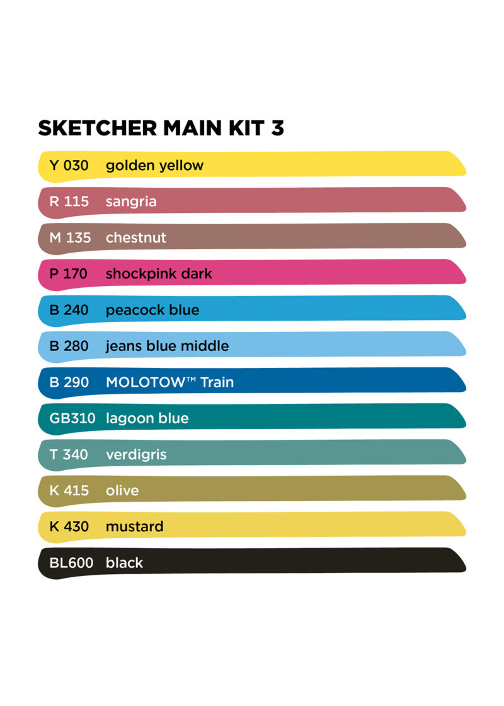 Molotow  Sketcher Set 12 Stück Main Kit 3