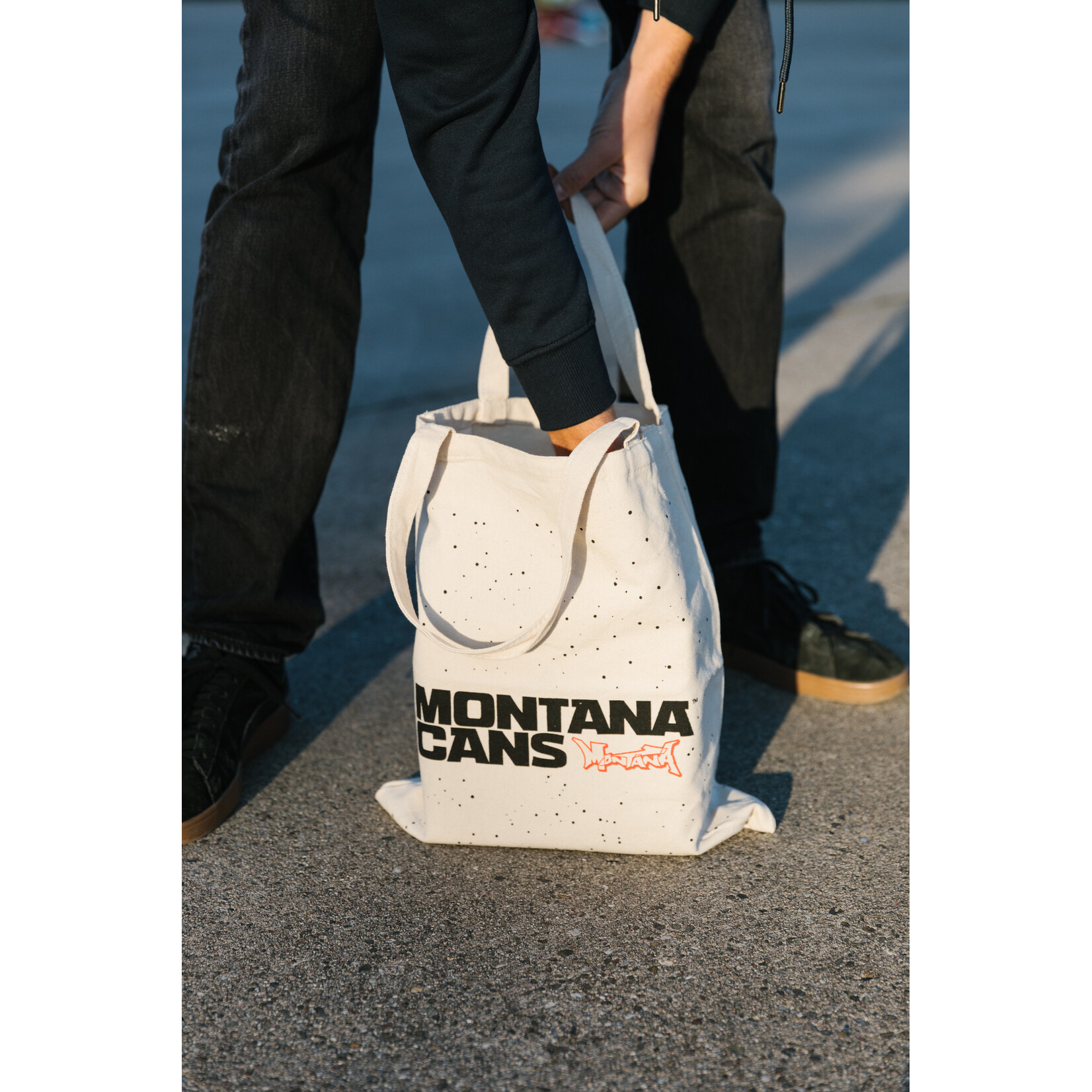 Montana Typo-Logo+Stars Cotton Bag - White 2