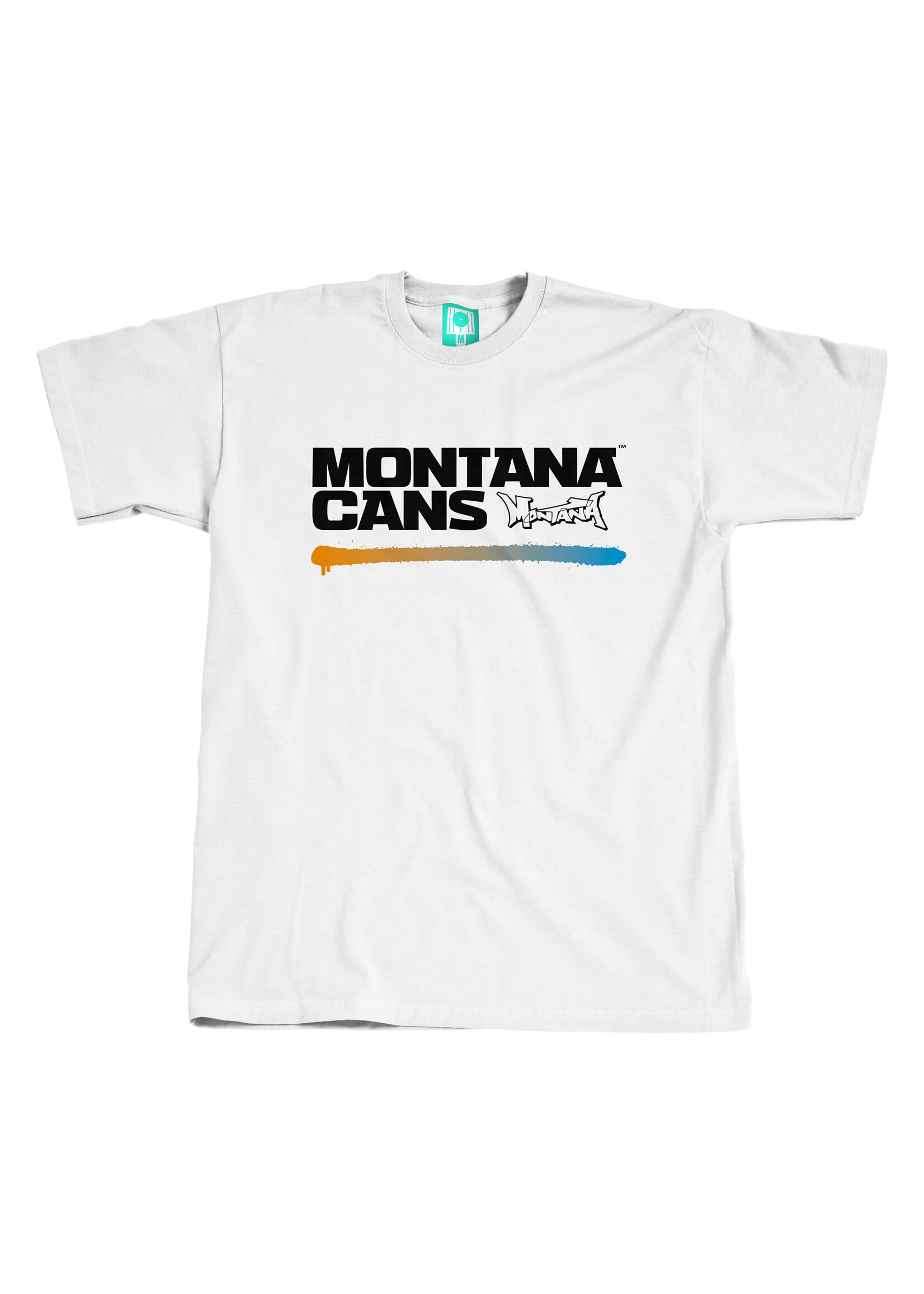 Montana Cans T-SHIRT Typo Logo Underline White