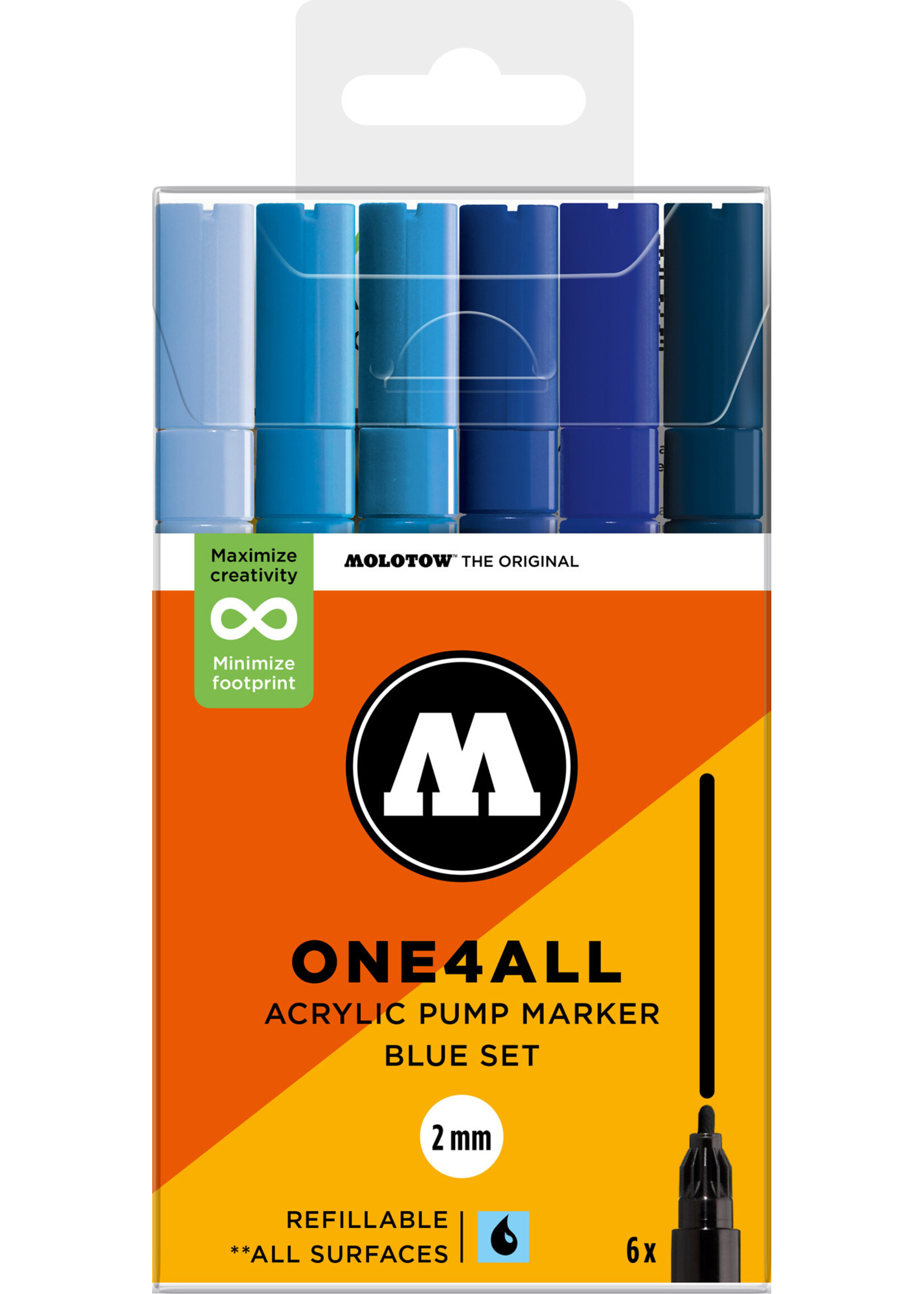 Molotow ONE4ALL 127HS BLUE SET [2 mm]