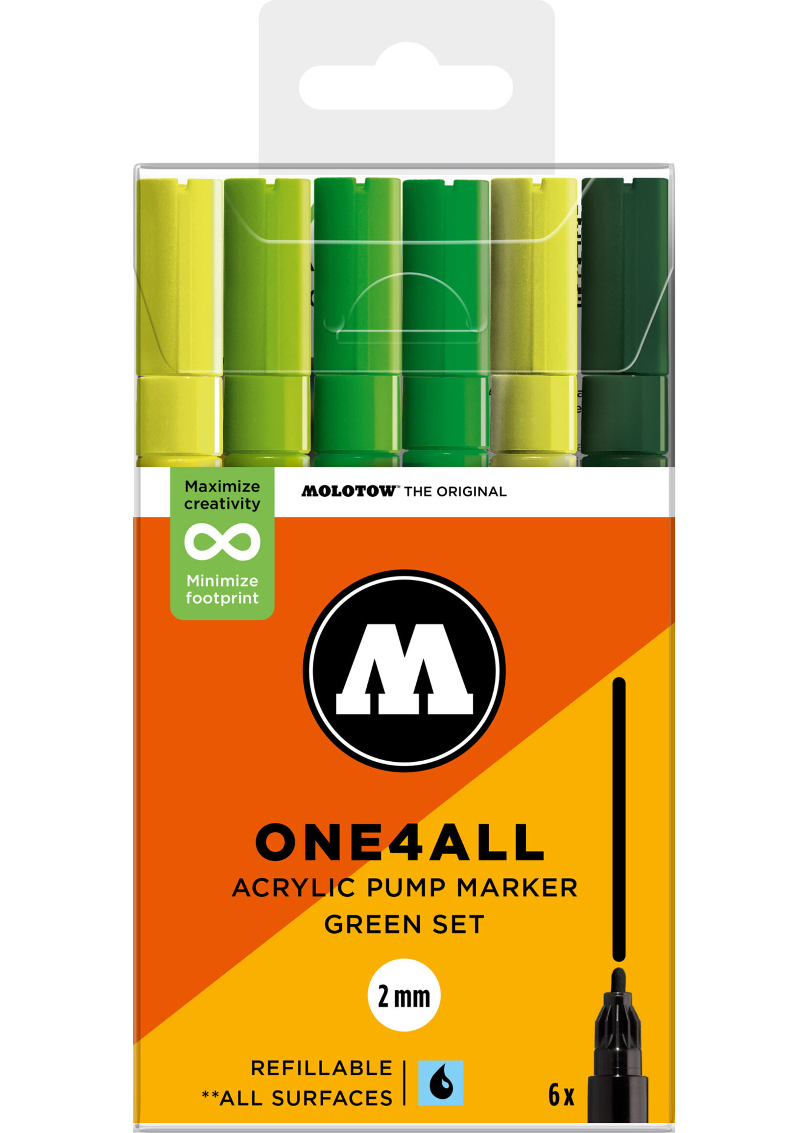 Molotow ONE4ALL 127HS GREEN SET [2 mm]