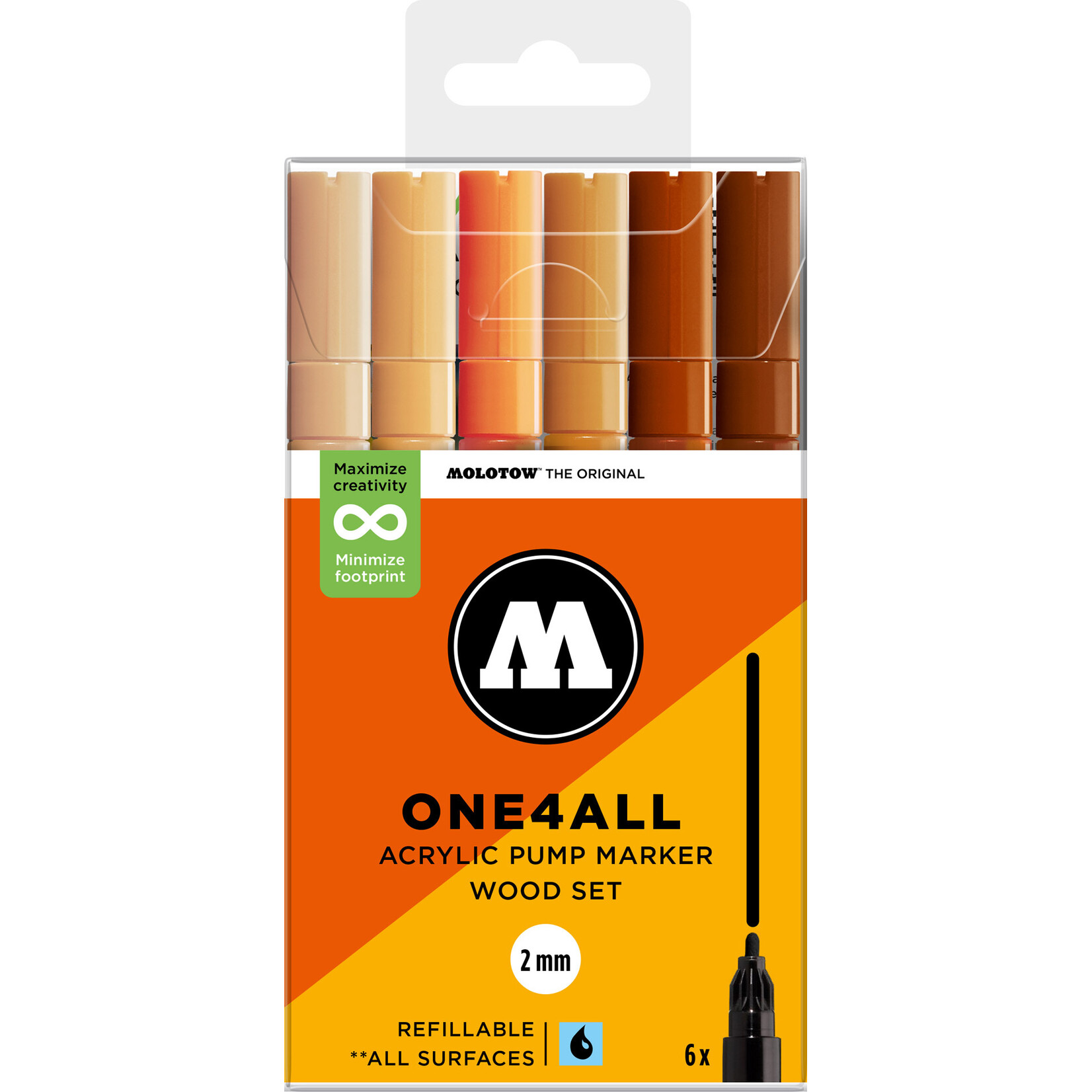 Molotow ONE4ALL 127HS WOOD SET [2 mm]
