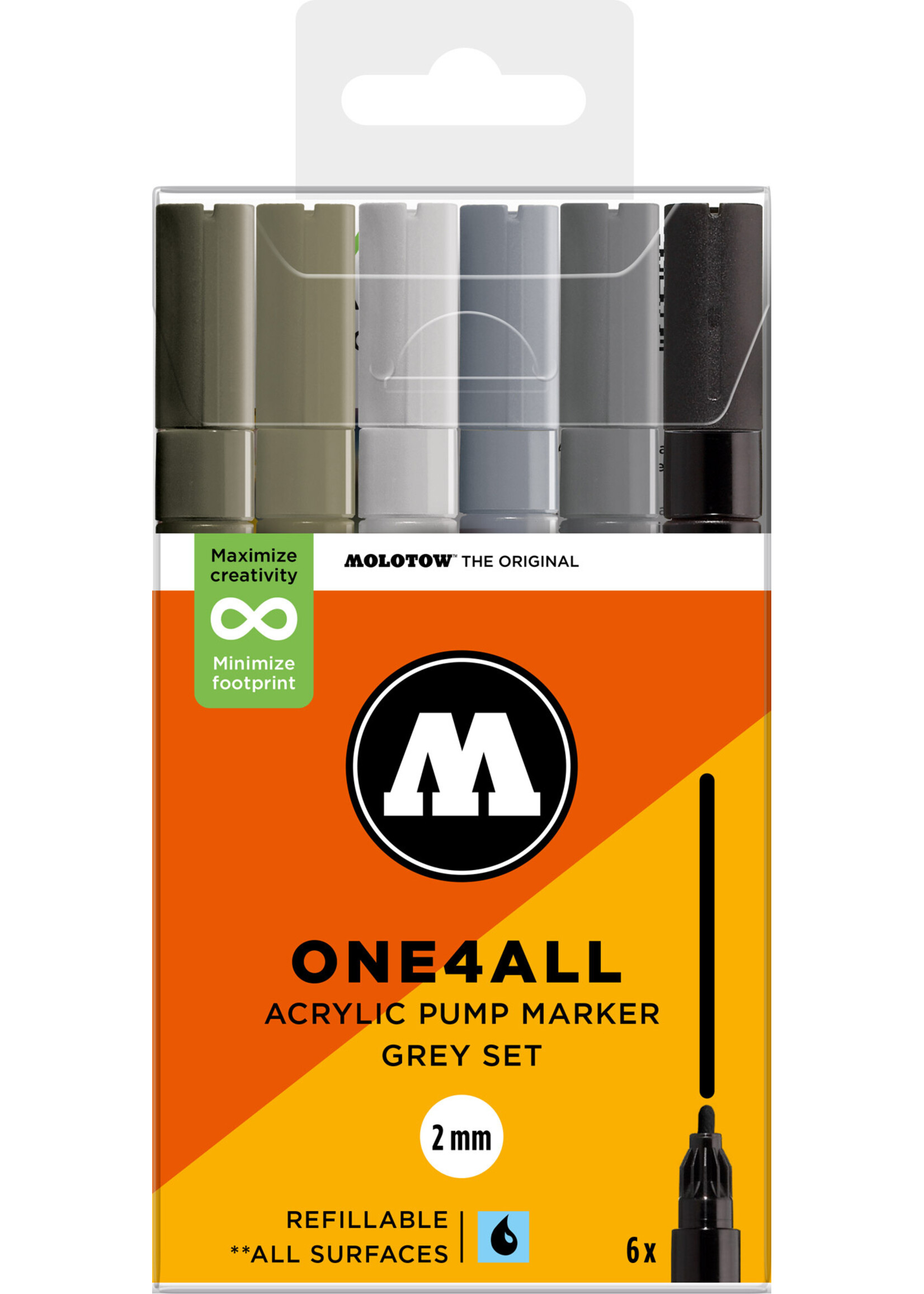 Molotow ONE4ALL 127HS GREY SET [2 mm]