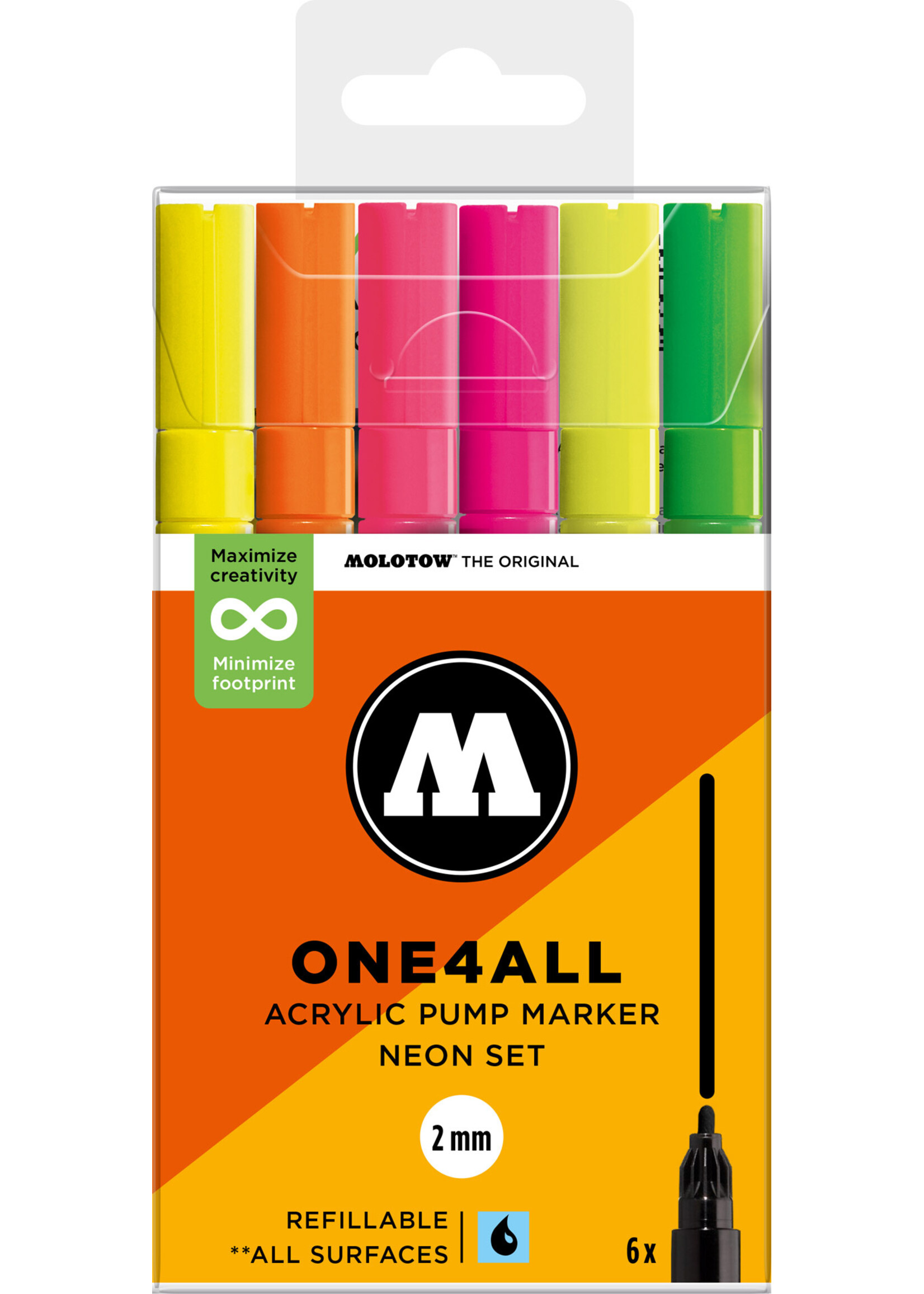Molotow ONE4ALL 127HS NEON SET [2 mm]