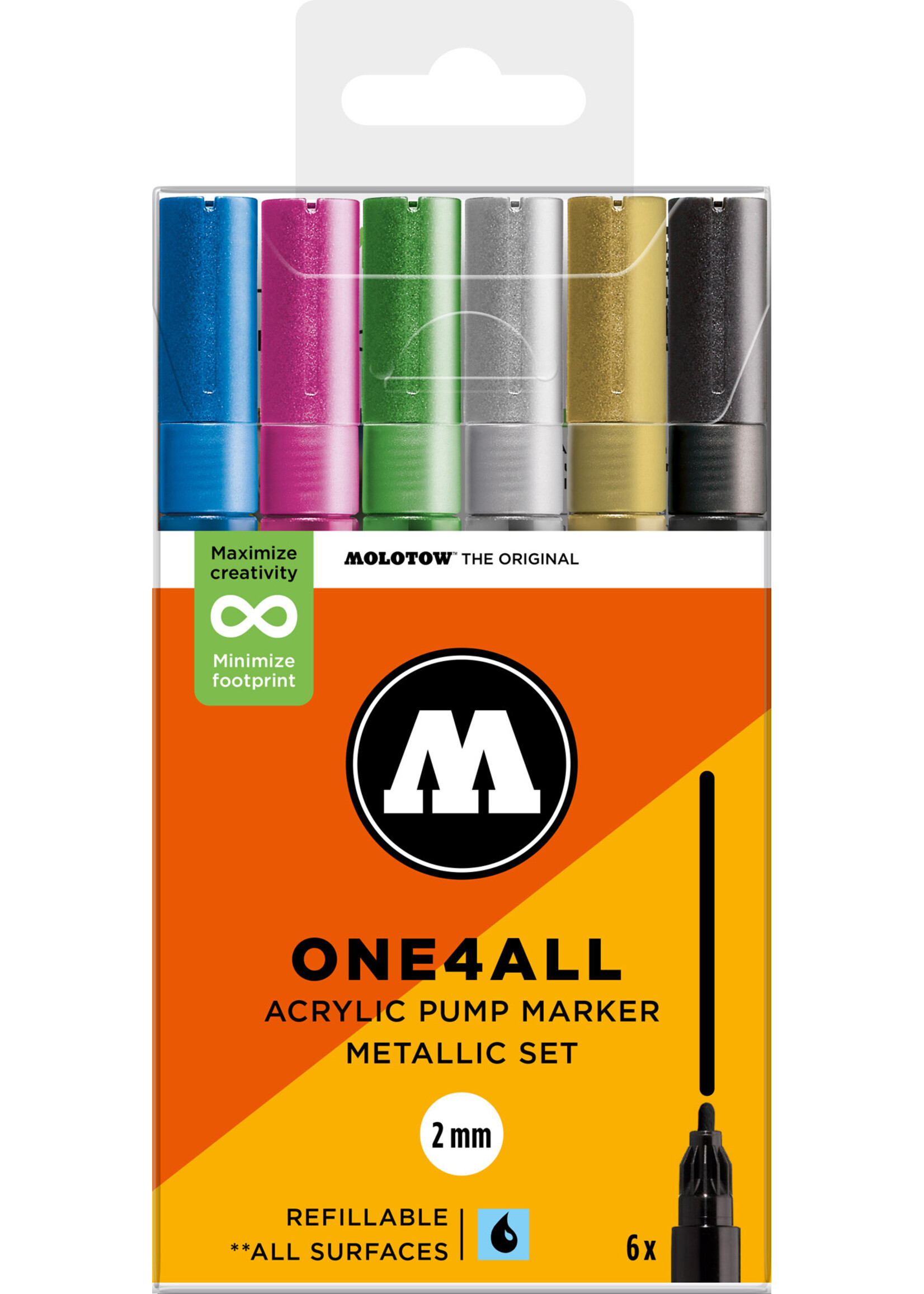 Molotow ONE4ALL 127HS METALLIC SET [2 mm]