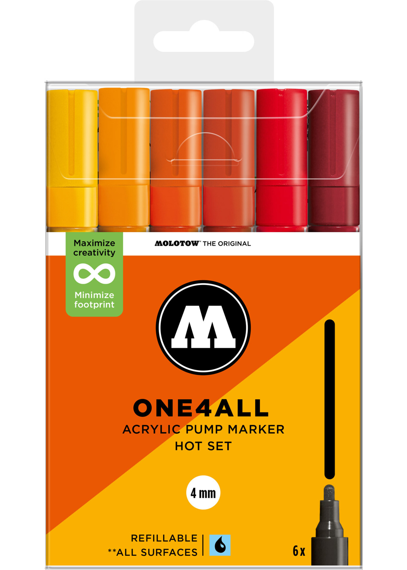 Molotow ONE4ALL 227HS HOT SET [4 mm]