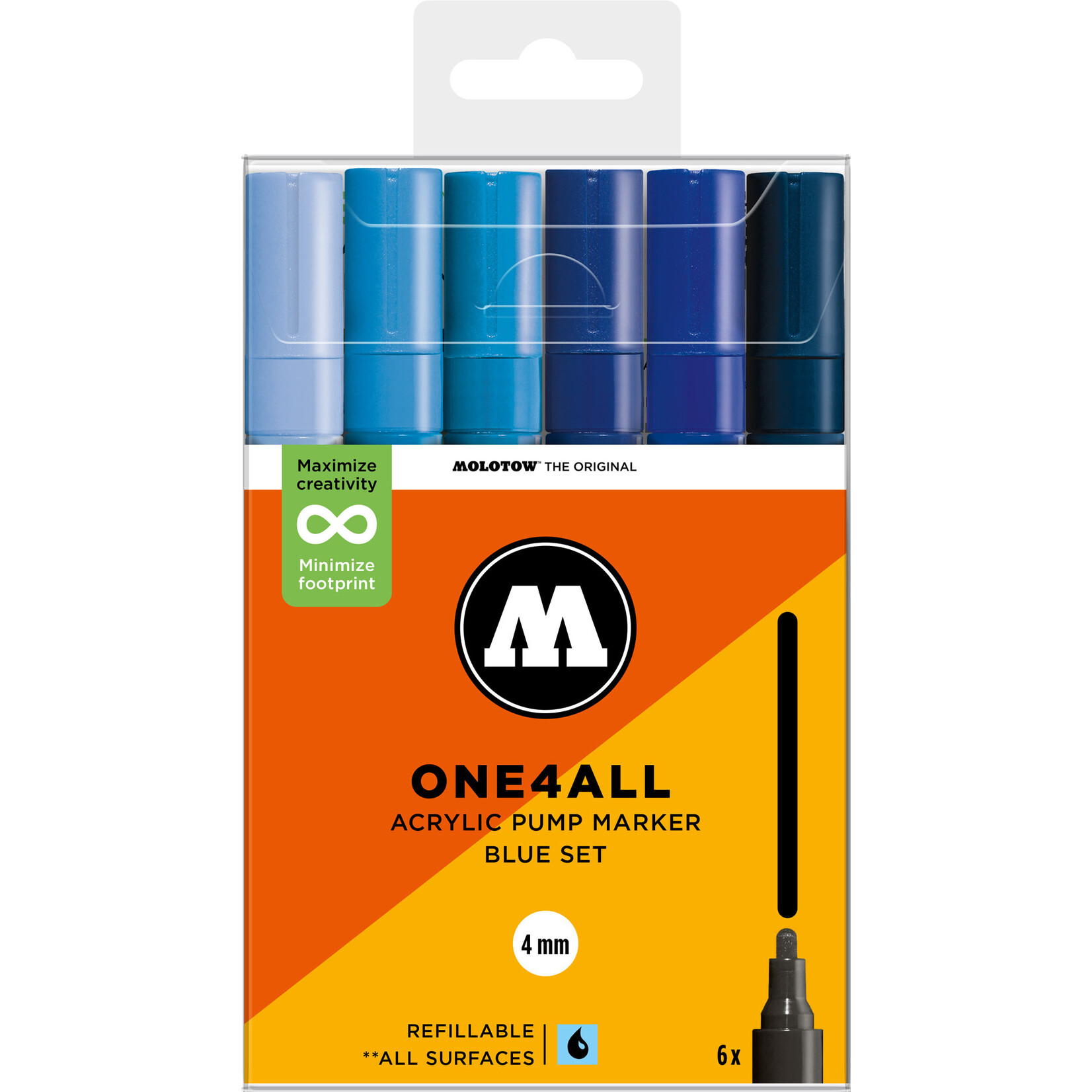 Molotow ONE4ALL 227HS BLUE SET [4 mm]