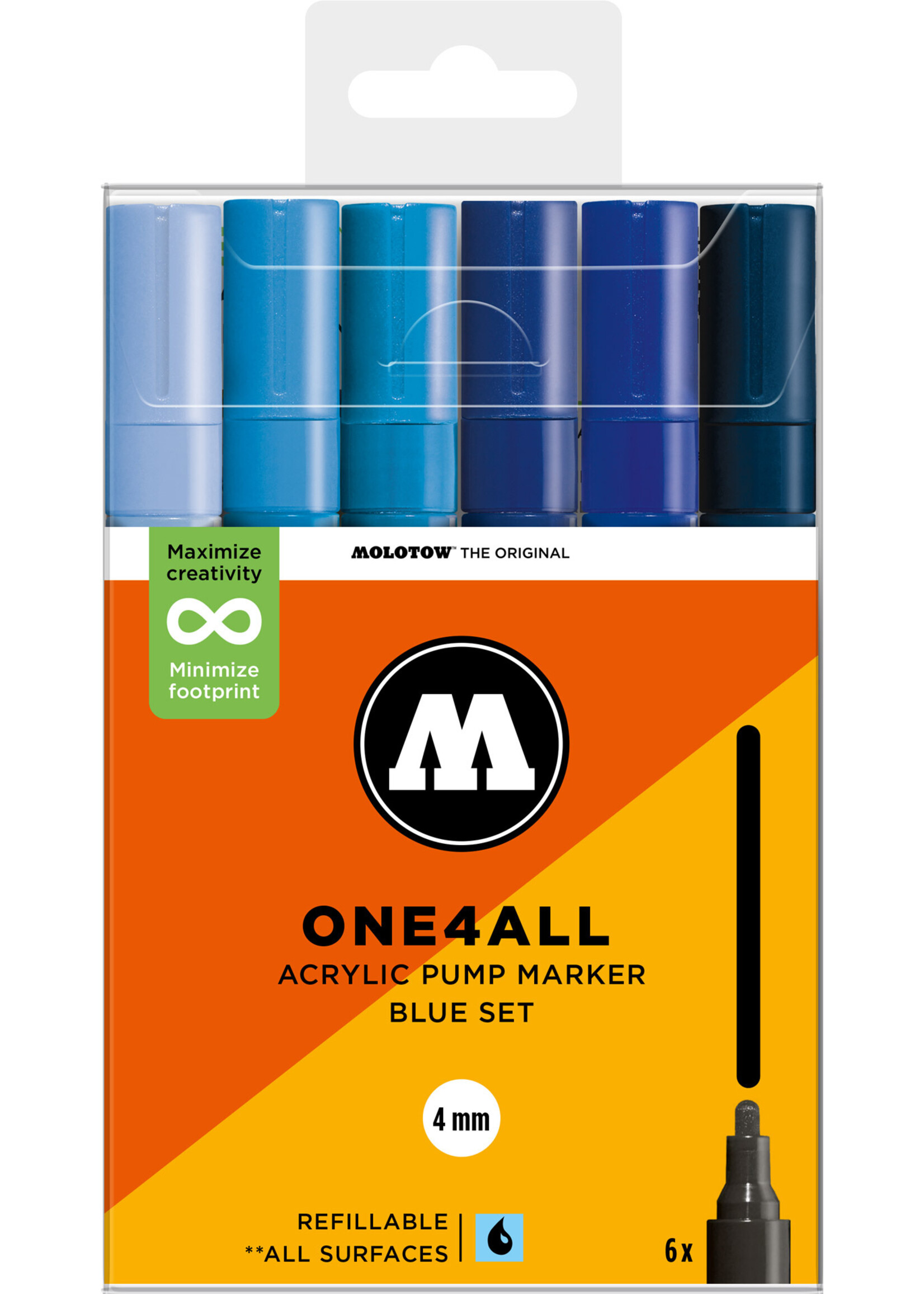 Molotow ONE4ALL 227HS BLUE SET [4 mm]