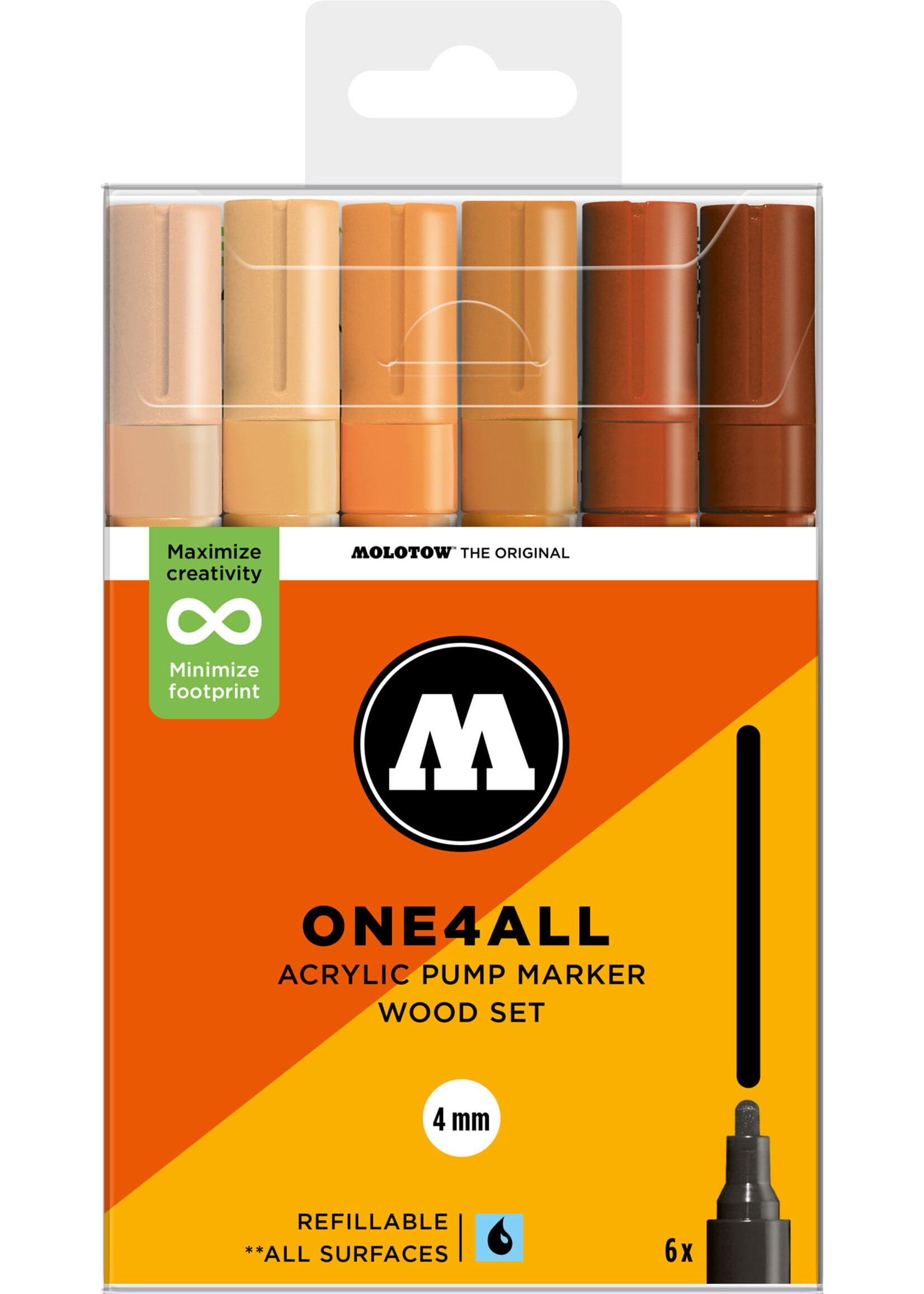 Molotow ONE4ALL 227HS WOOD SET [4 mm]