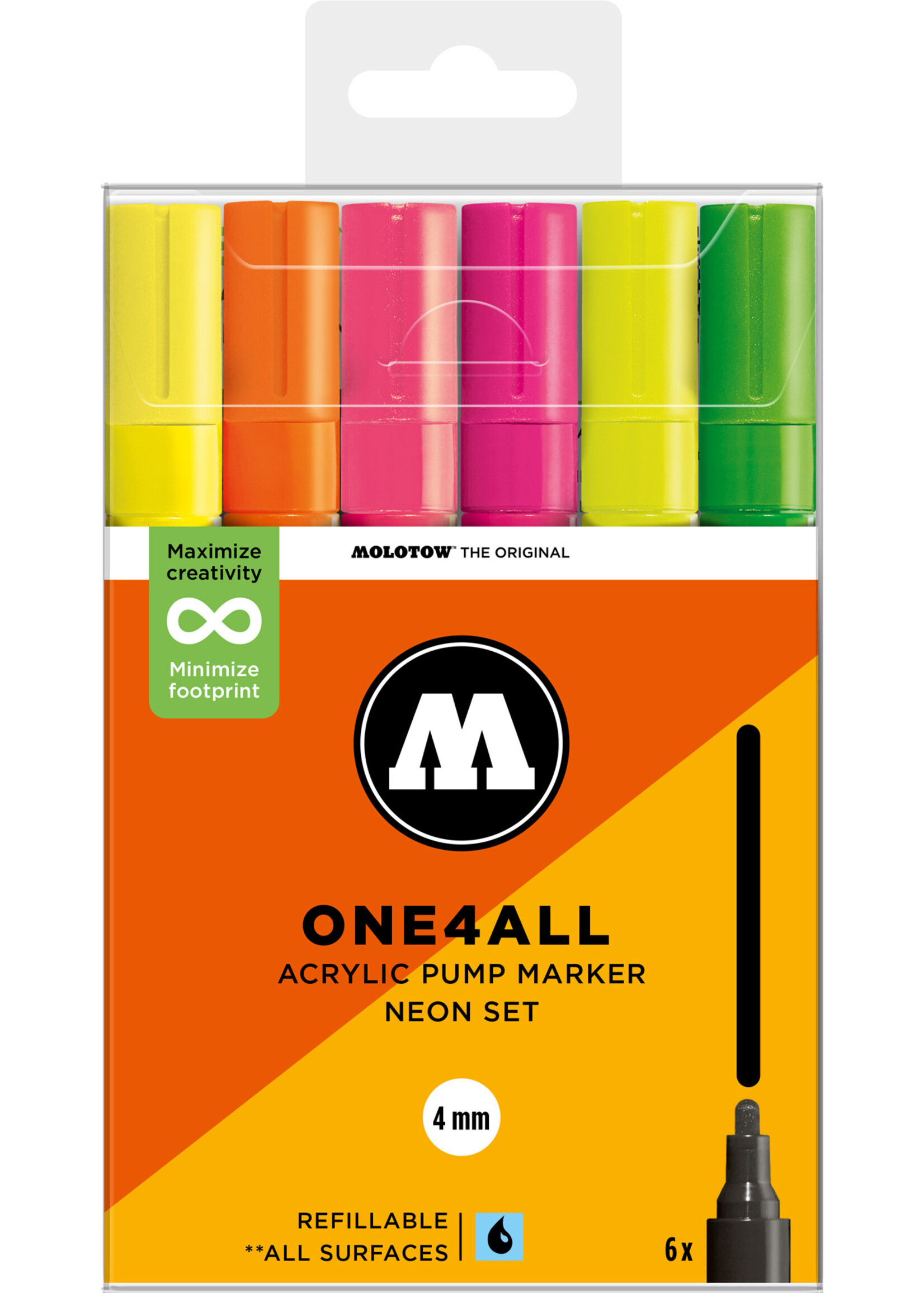 Molotow ONE4ALL 227HS NEON SET [4 mm]