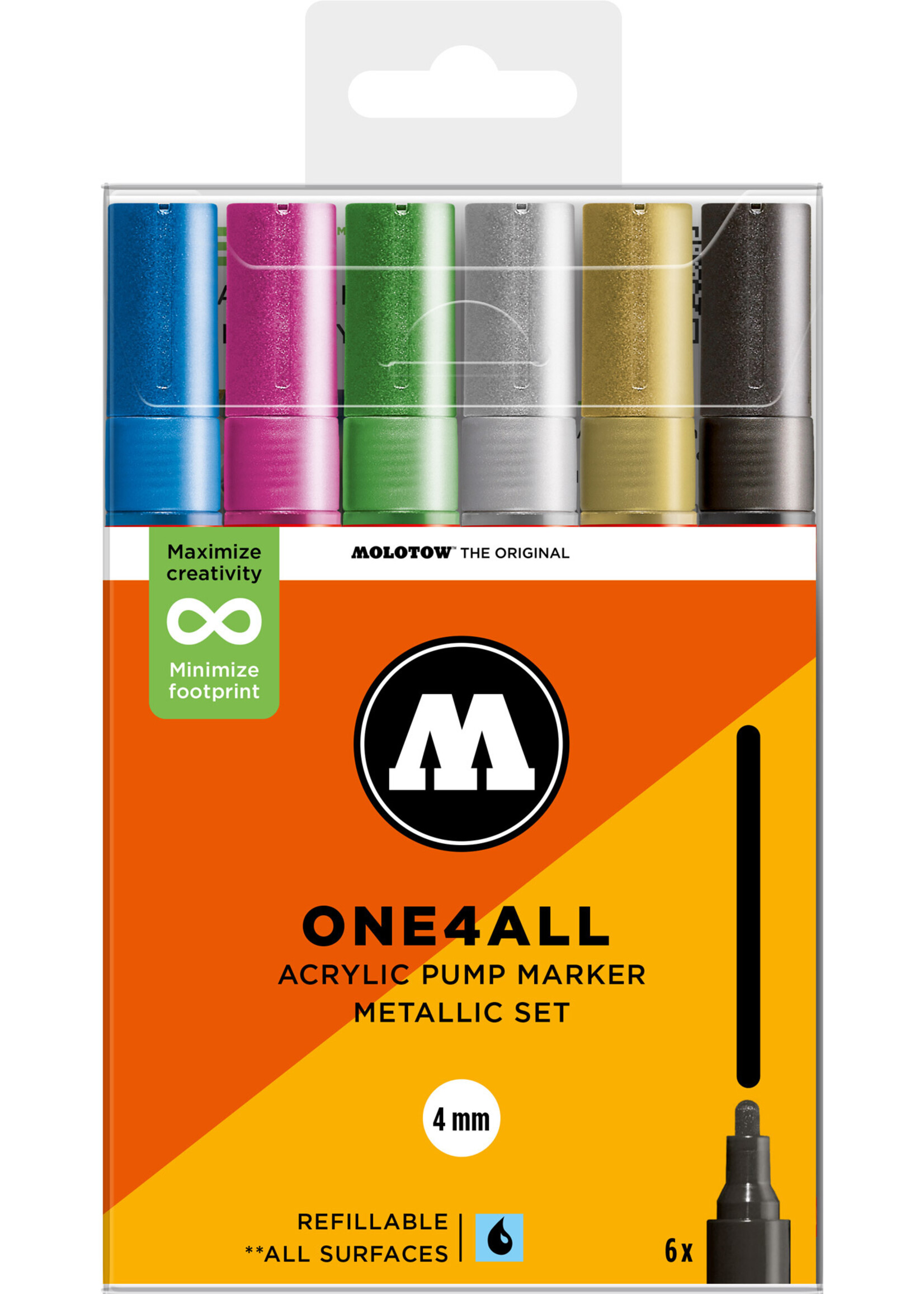 Molotow ONE4ALL 227HS METALLIC SET [4 mm]
