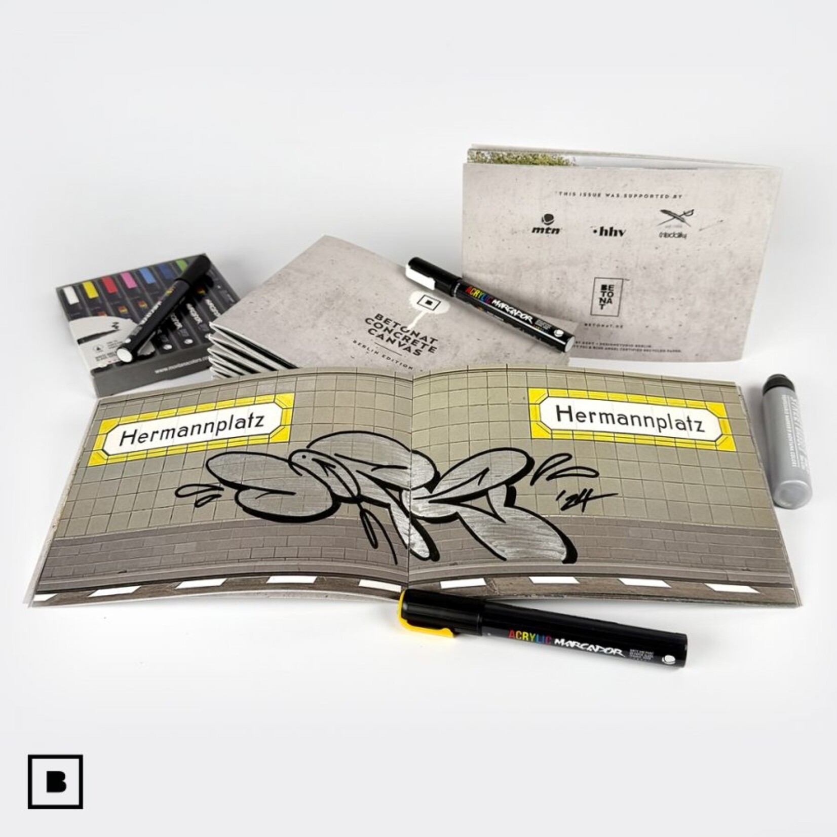 Betonat Concrete Canvas Sketchbook – Berlin Edition
