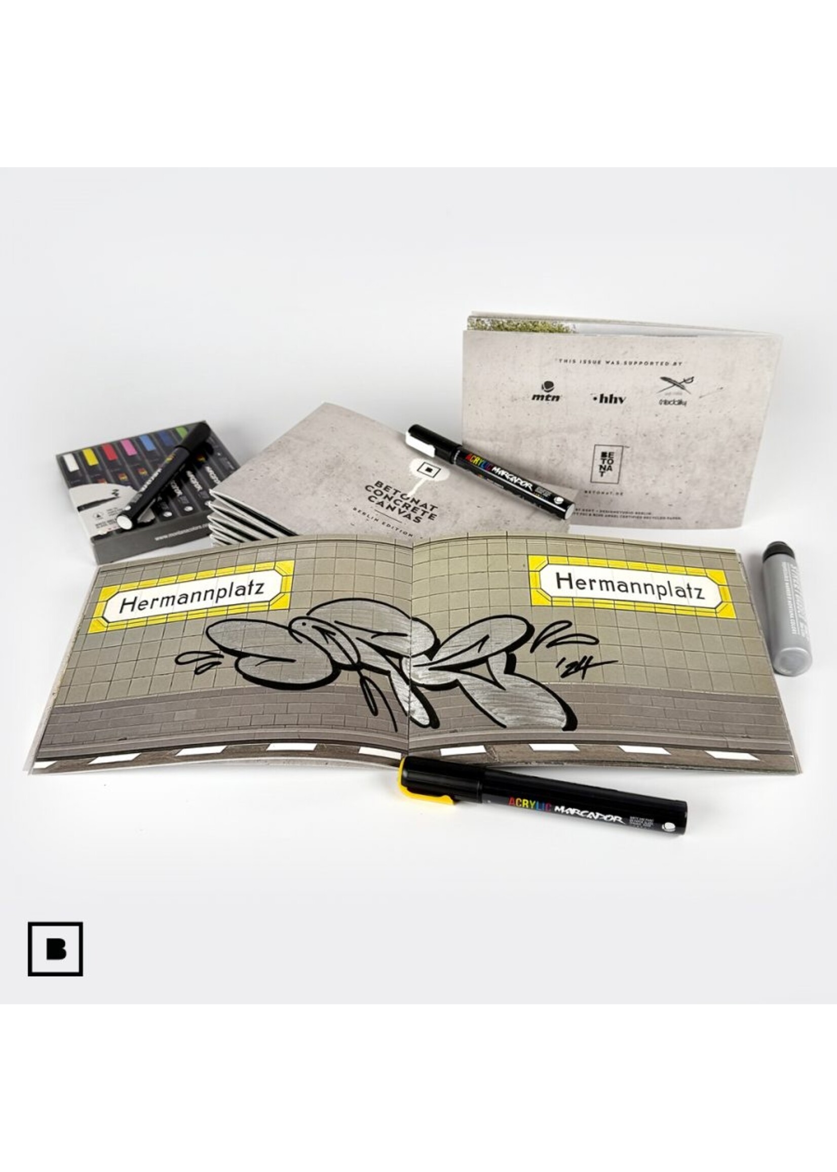 Betonat Concrete Canvas Sketchbook – Berlin Edition