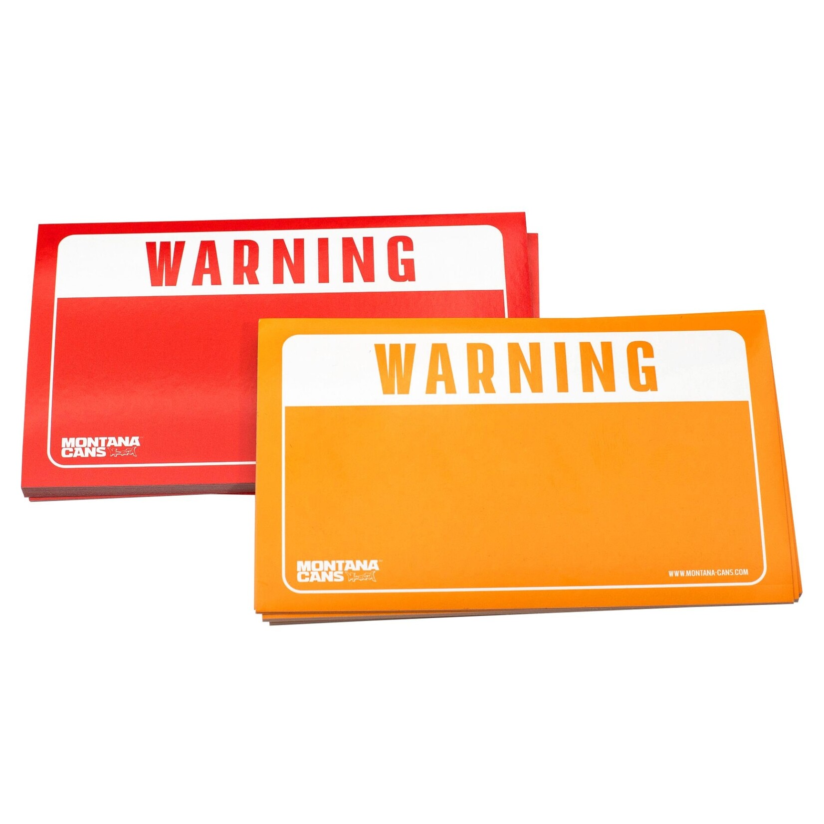 Montana  Cans Warning Sticker Pack - Red/Yellow