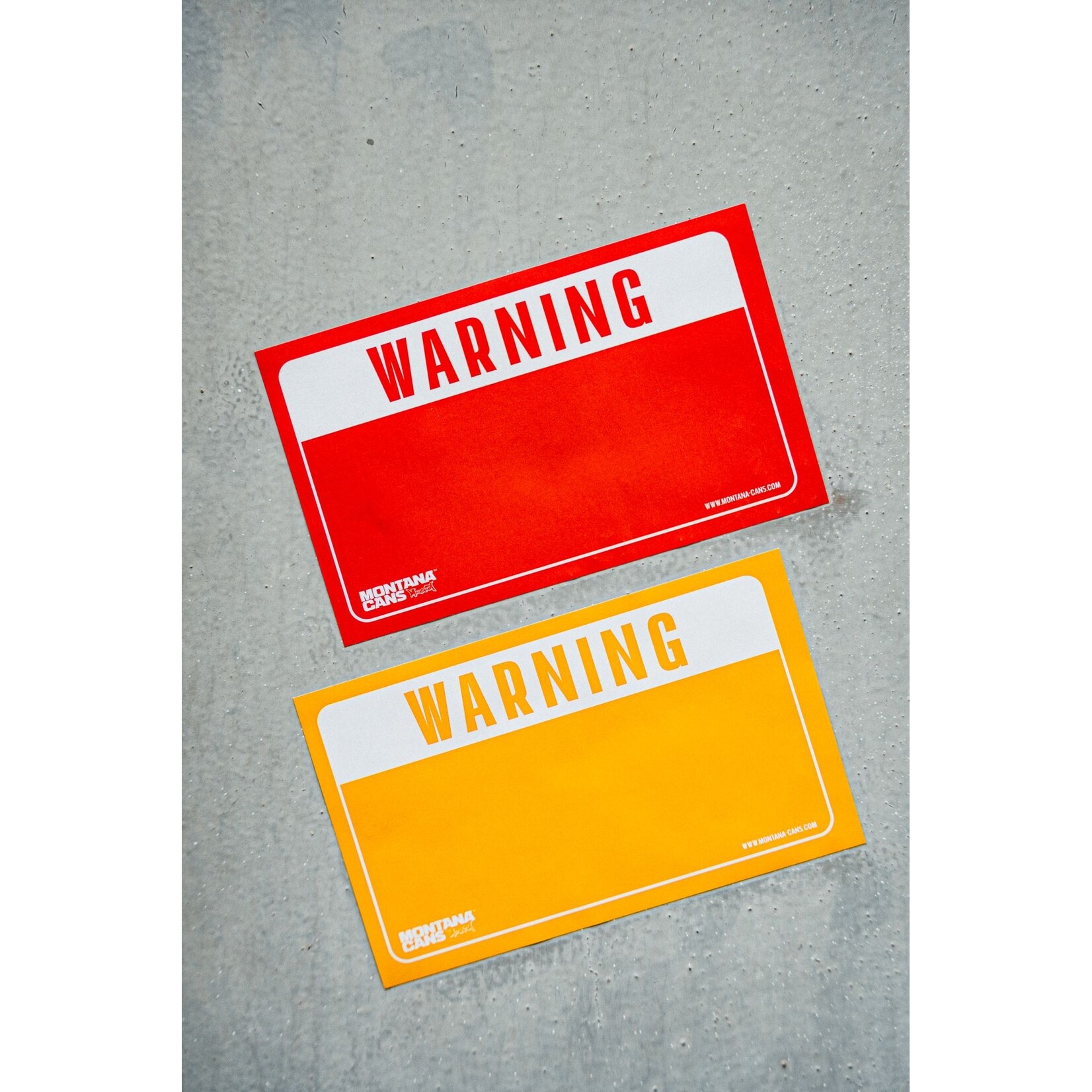 Montana  Cans Warning Sticker Pack - Red/Yellow