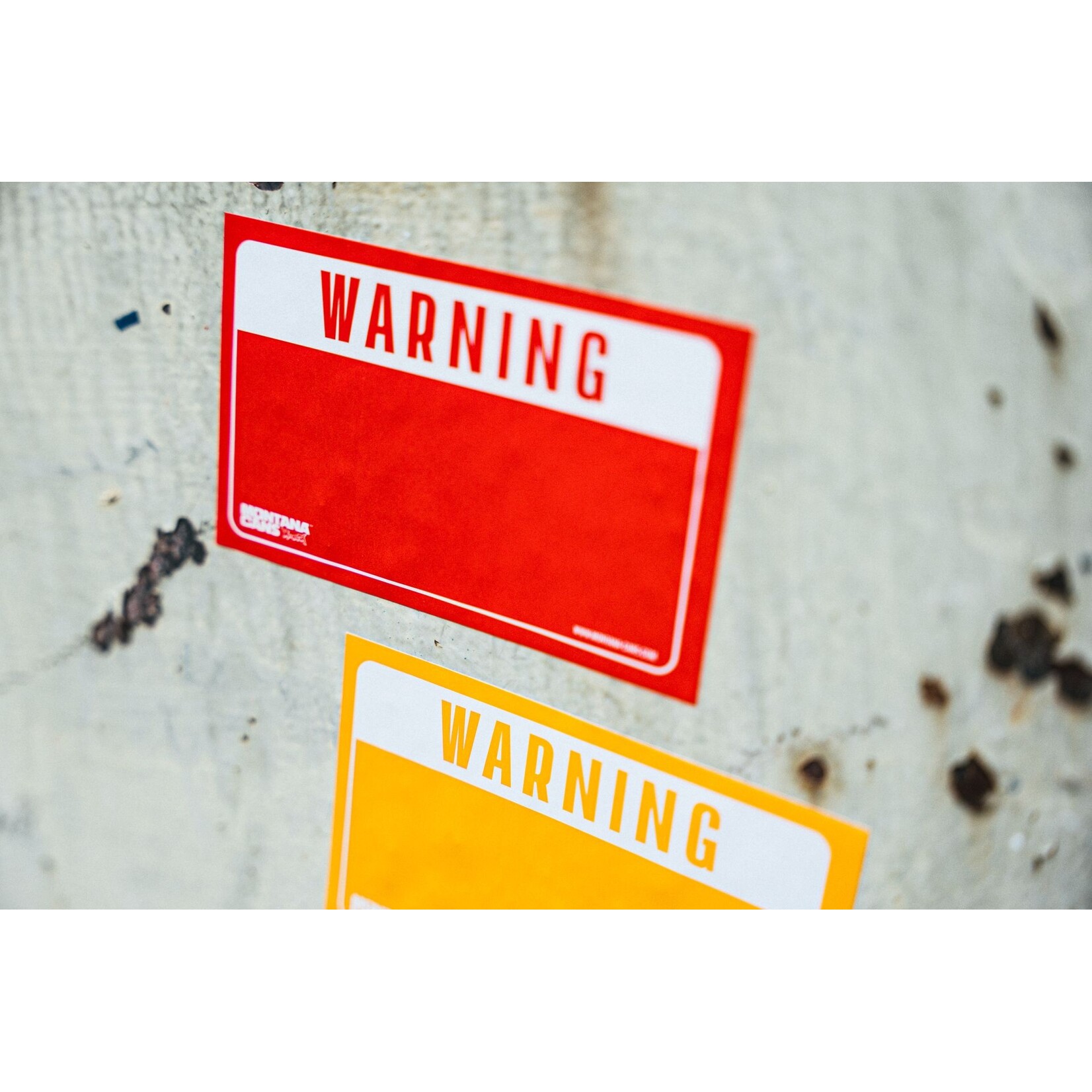 Montana  Cans Warning Sticker Pack - Red/Yellow