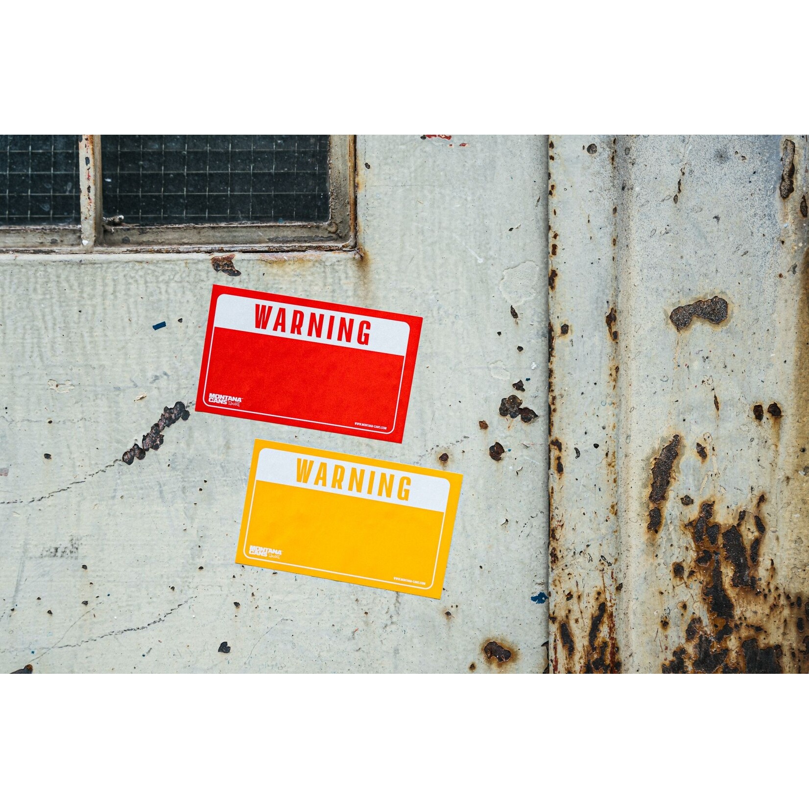 Montana  Cans Warning Sticker Pack - Red/Yellow