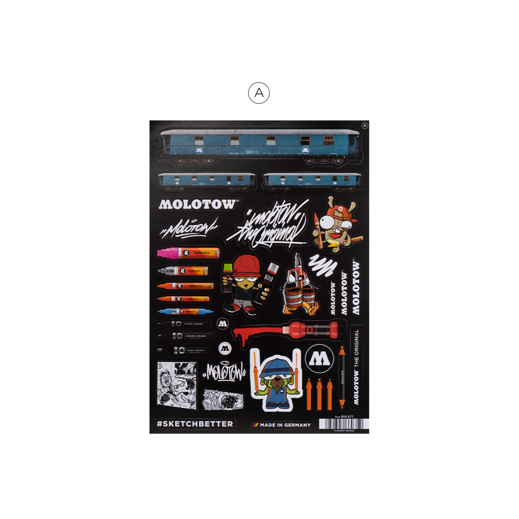 Molotow A 4 Sticker Sheets A & B