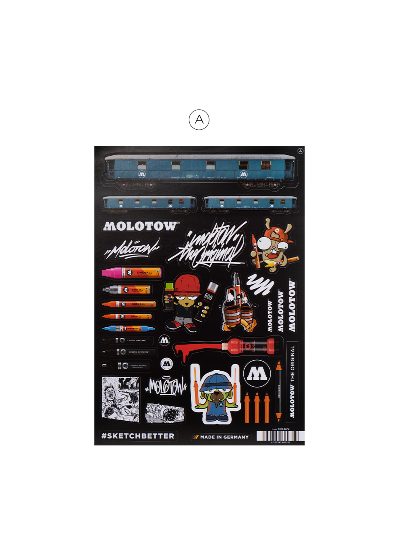 Molotow A 4 Sticker Sheets A & B
