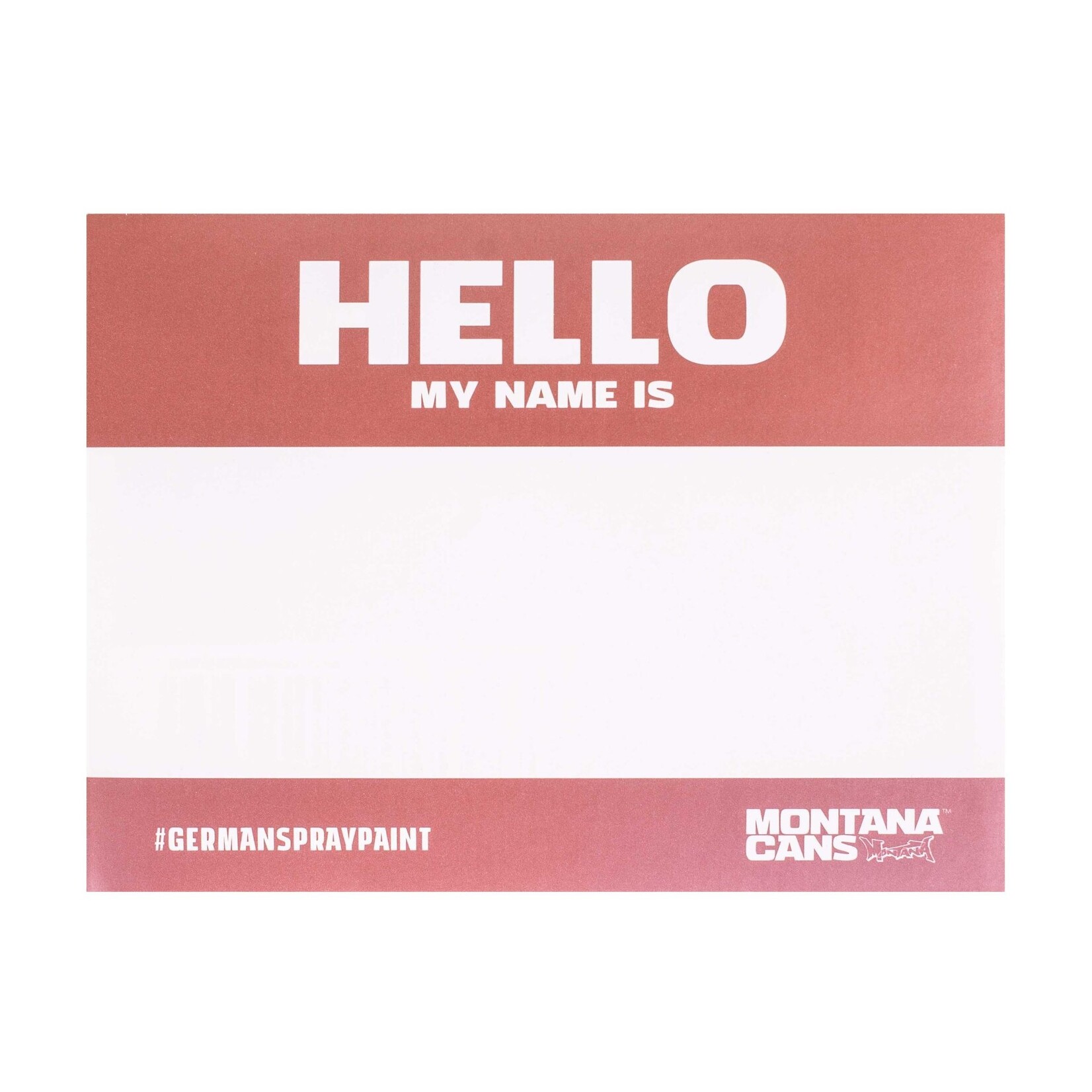 Montana Cans HELLO MY NAME IS Metallic Sticker Pack