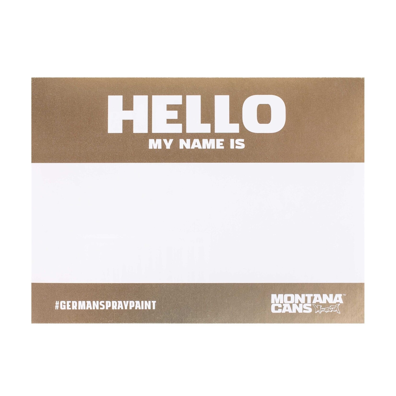 Montana Cans HELLO MY NAME IS Metallic Sticker Pack
