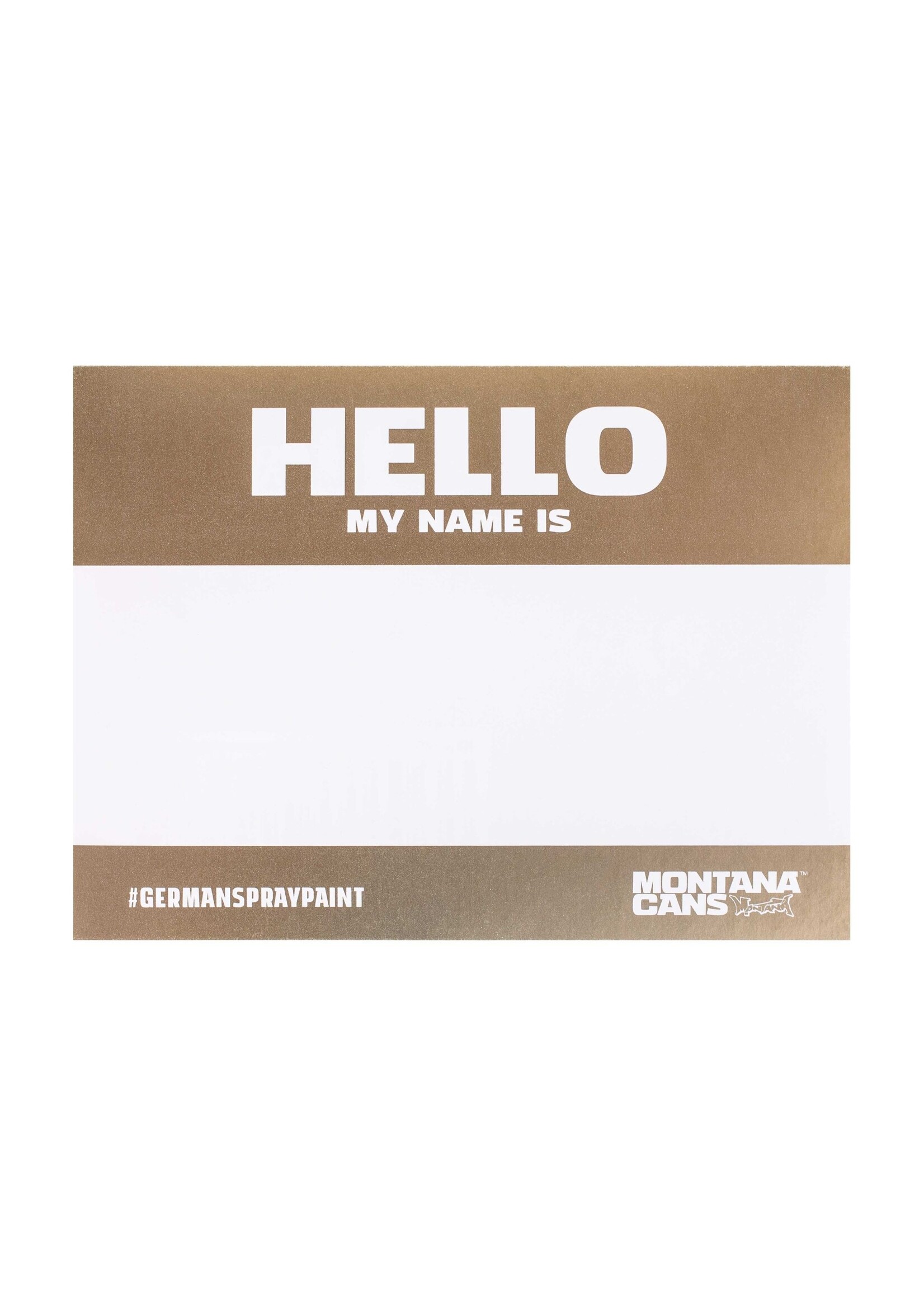 Montana Cans HELLO MY NAME IS Metallic Sticker Pack