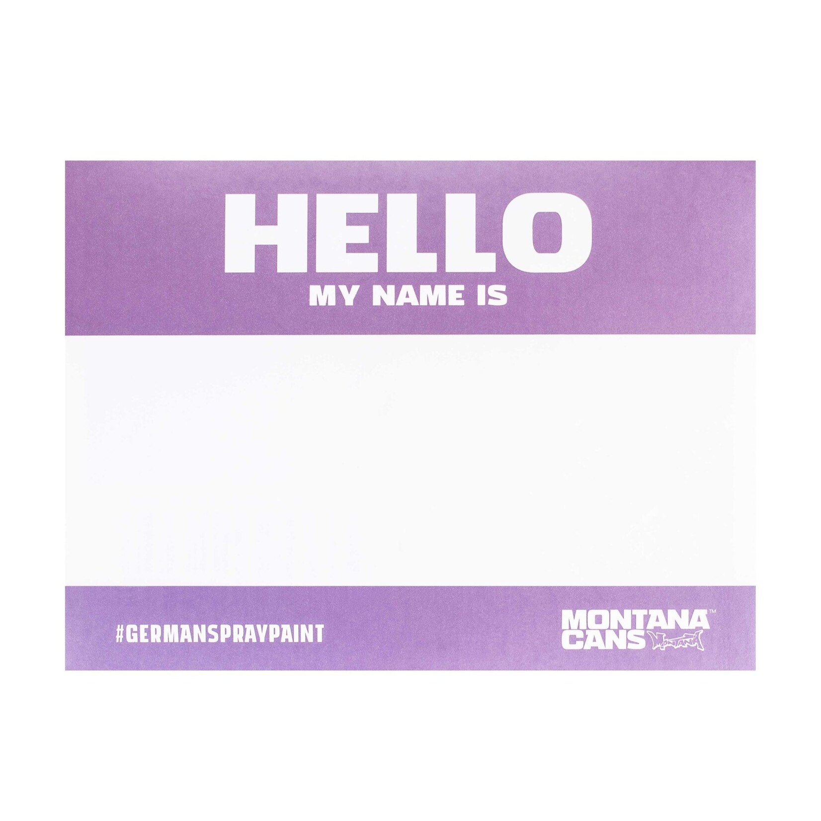 Montana Cans HELLO MY NAME IS Metallic Sticker Pack