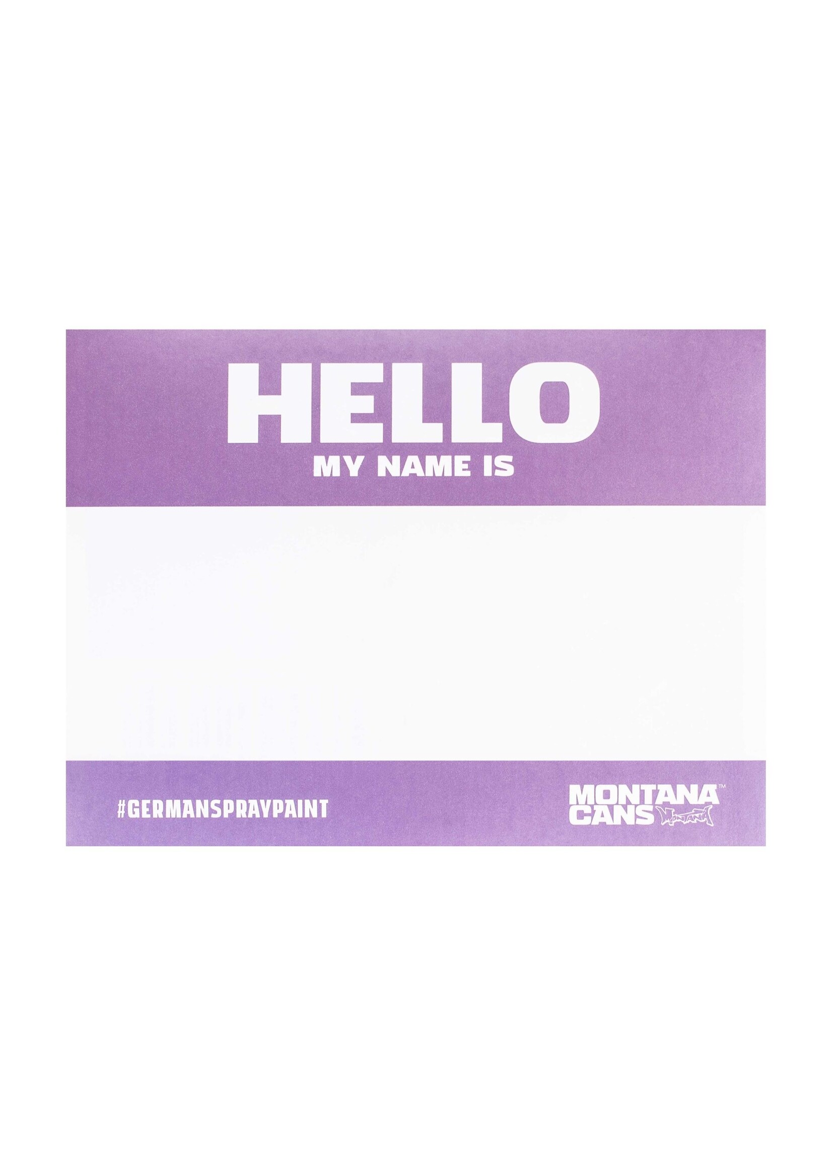 Montana Cans HELLO MY NAME IS Metallic Sticker Pack