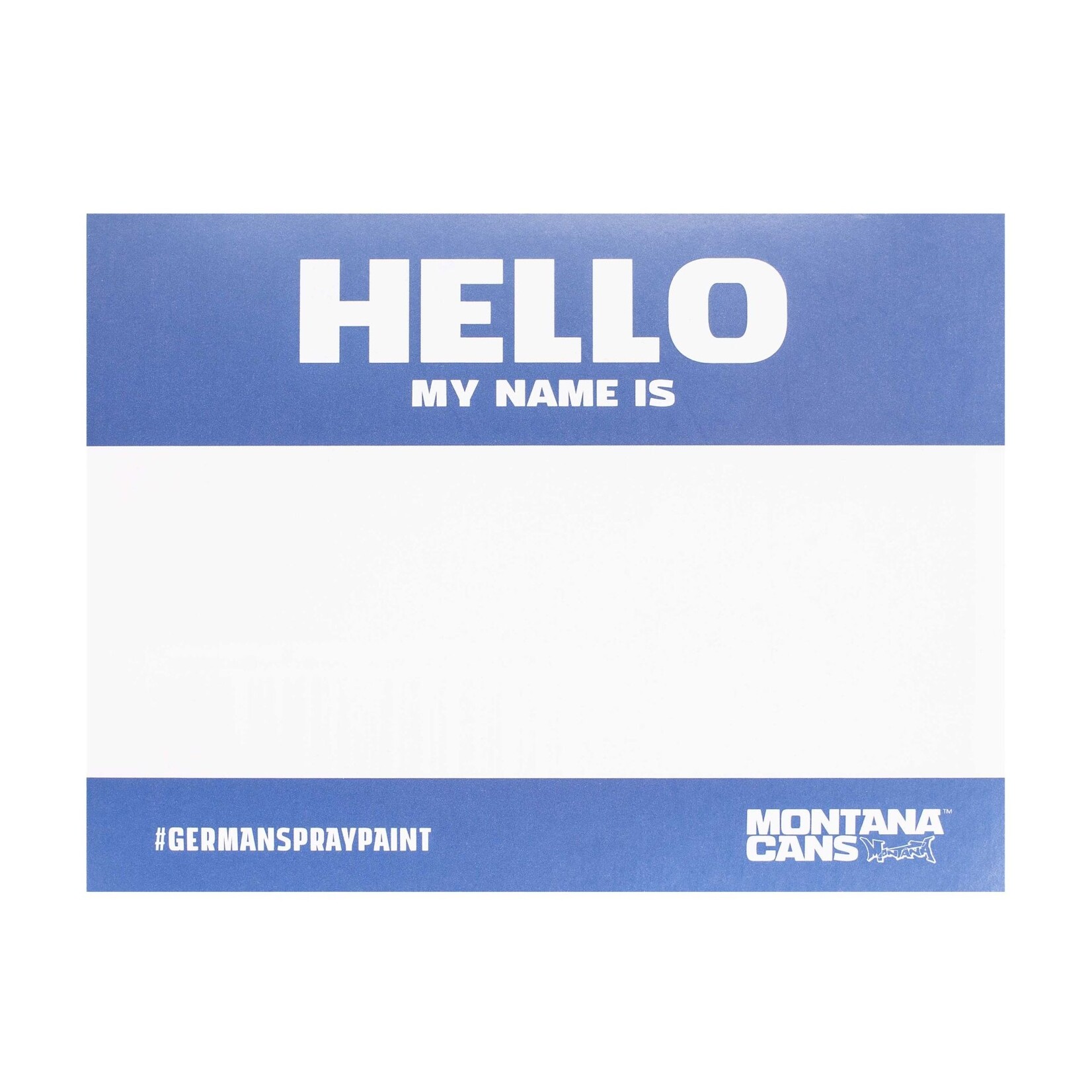 Montana Cans HELLO MY NAME IS Metallic Sticker Pack