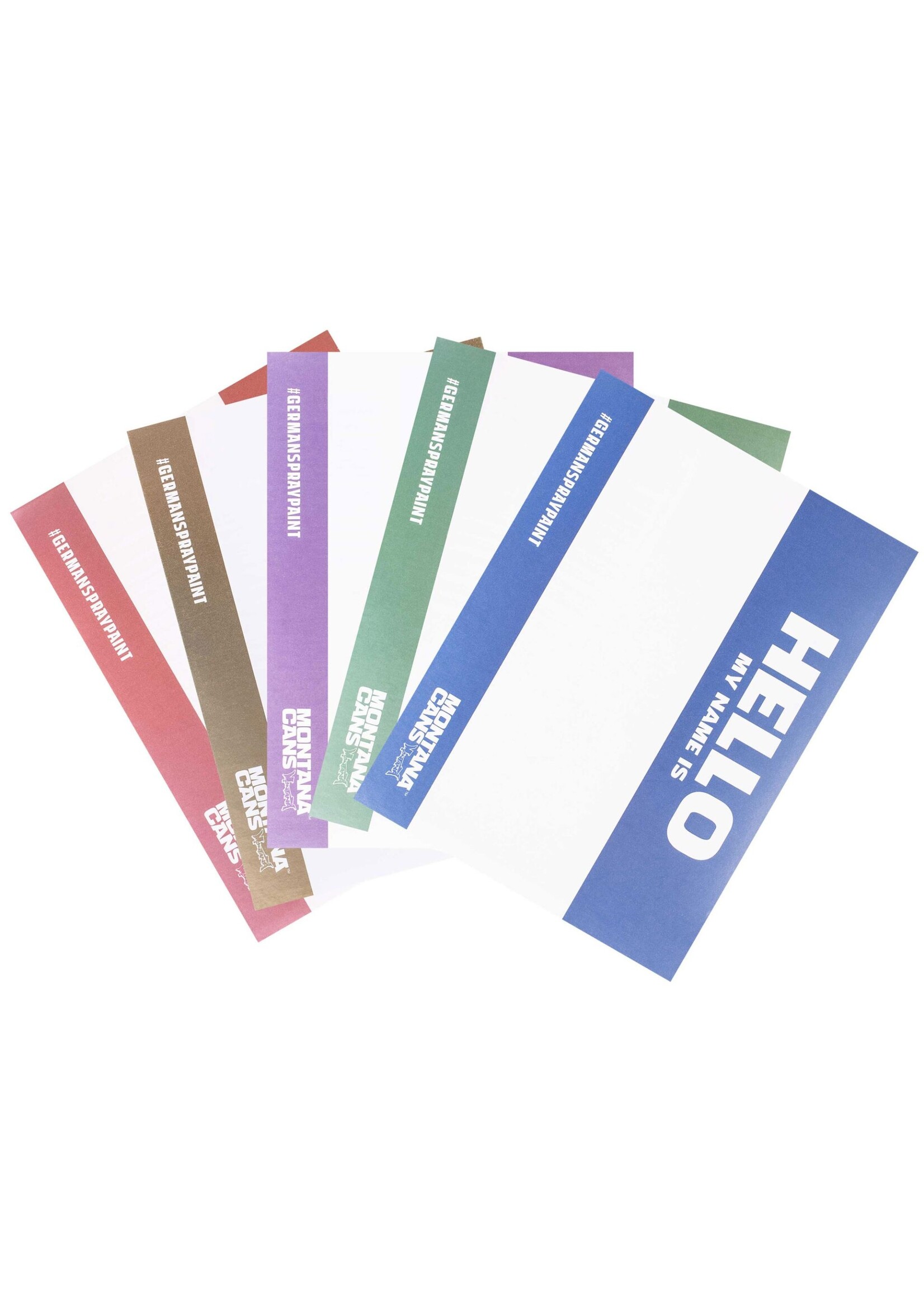 Montana Cans HELLO MY NAME IS Metallic Sticker Pack