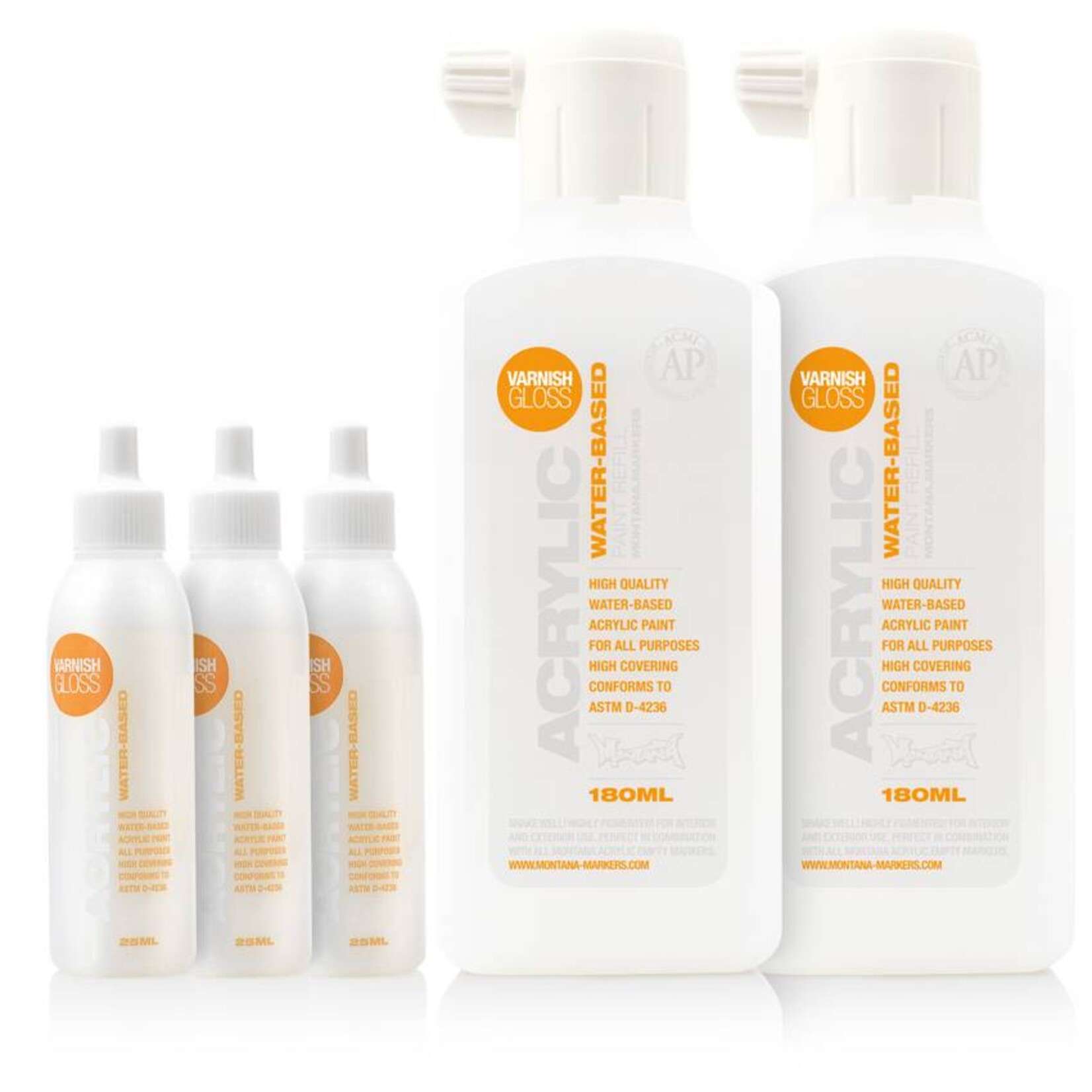 Montana ACRYLIC Varnish Gloss Klarlack Refill 25-180ml