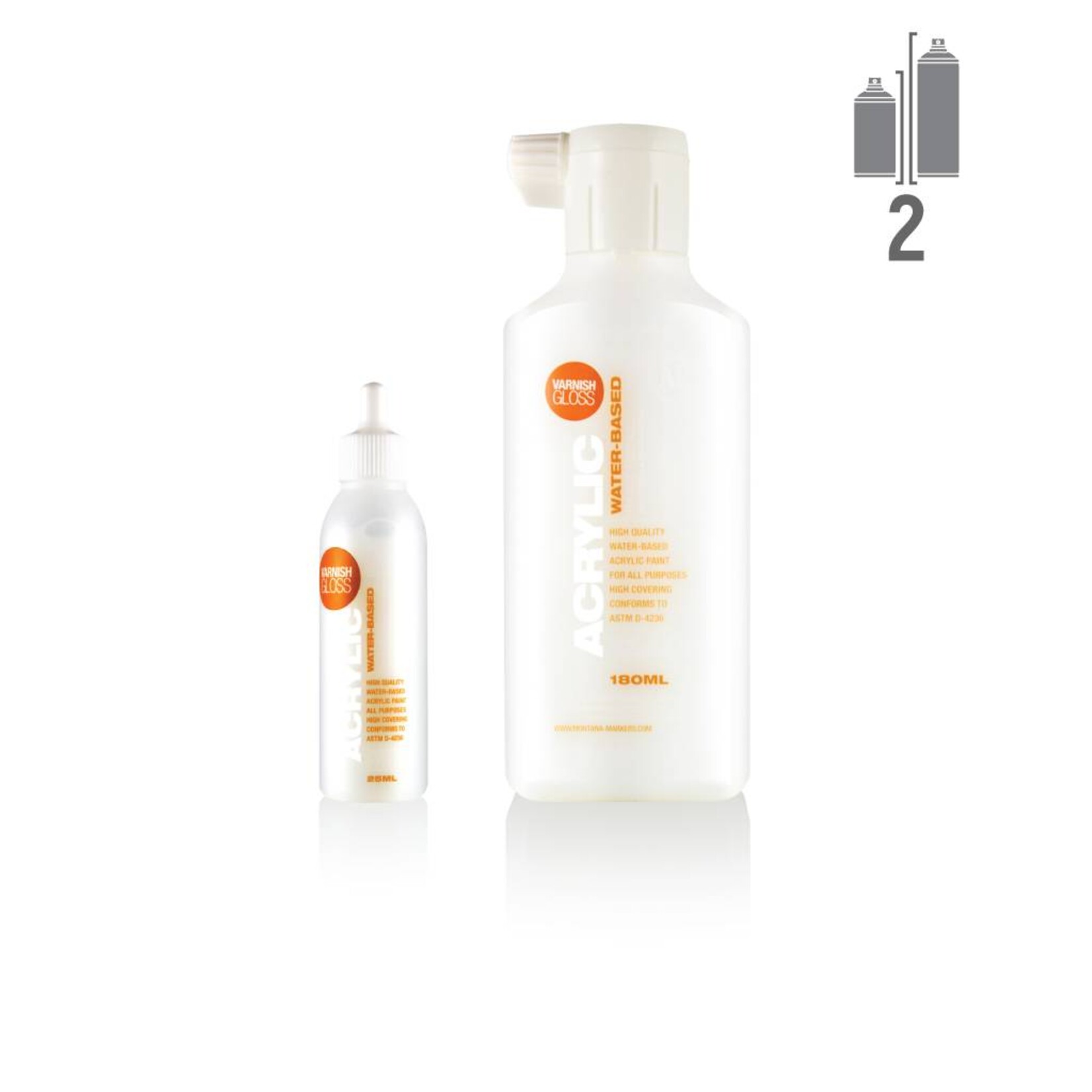 Montana ACRYLIC Varnish Gloss Klarlack Refill 25-180ml