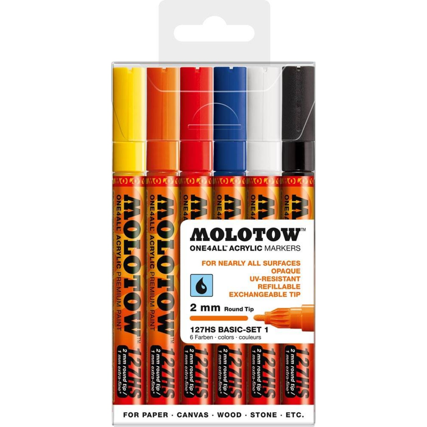 Molotow ONE4ALL 127HS Marker 6er Basic-Set 1