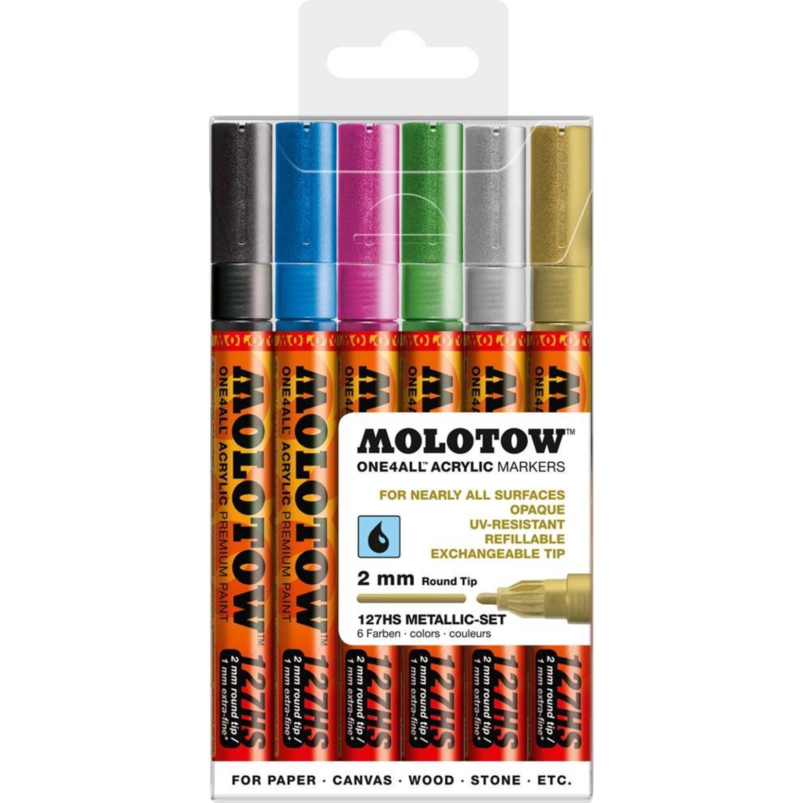Molotow ONE4ALL 127HS Marker 6er Metallic-Set