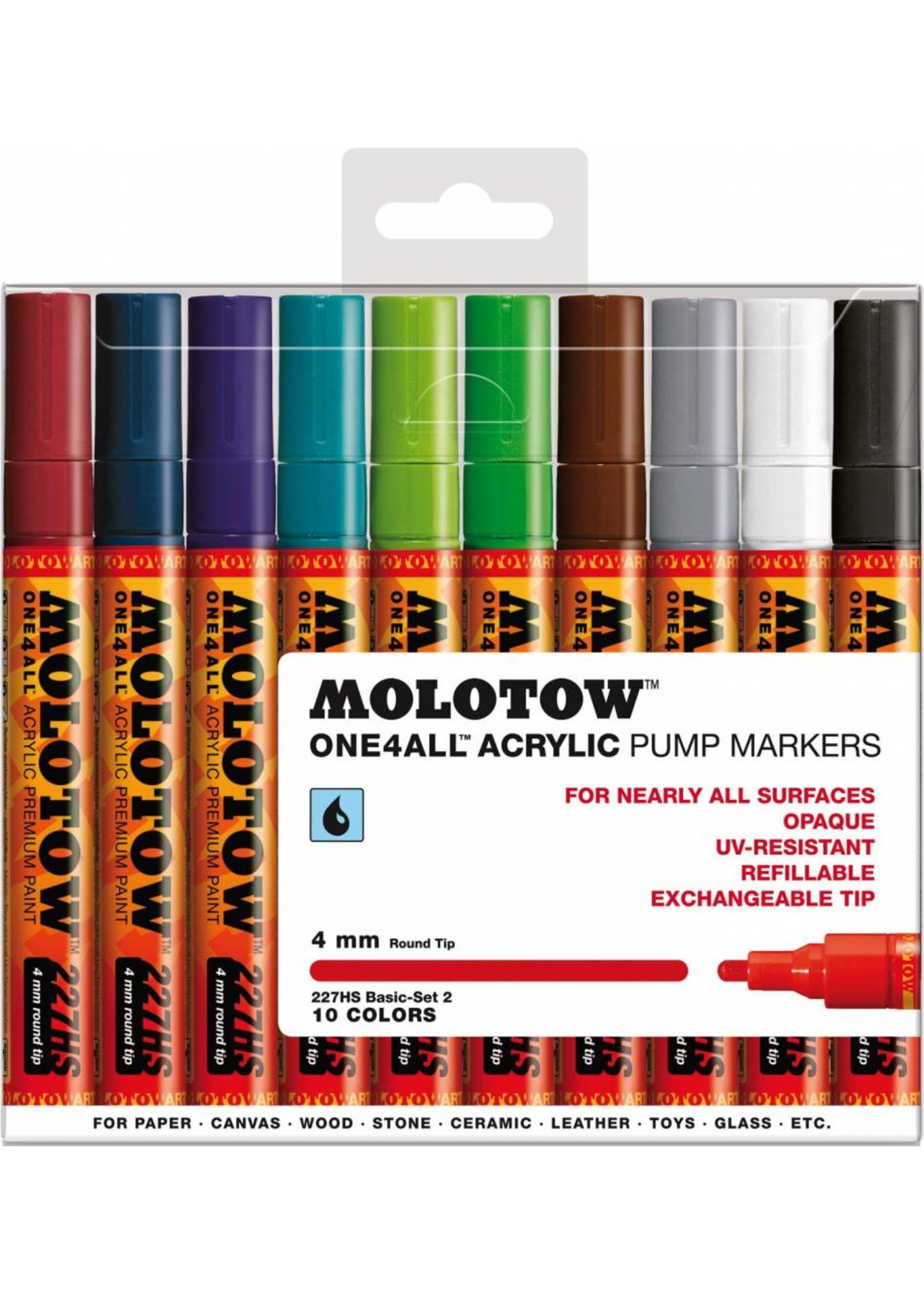 Molotow ONE4ALL 227HS Marker 10er Basic-Set 2