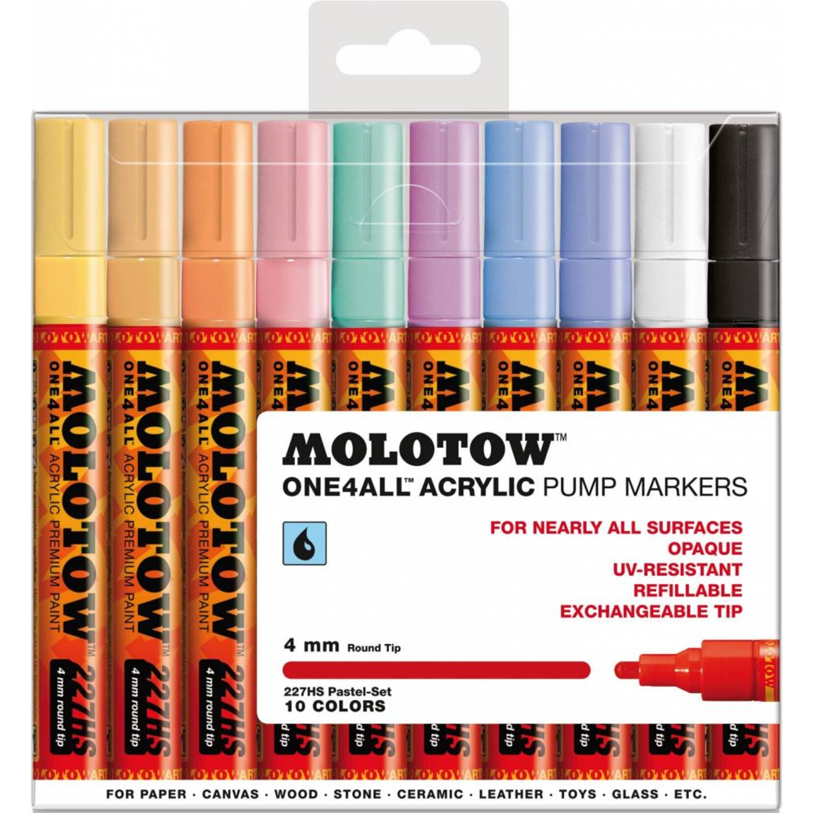 Molotow ONE4ALL 227HS Marker 10er Pastel-Set