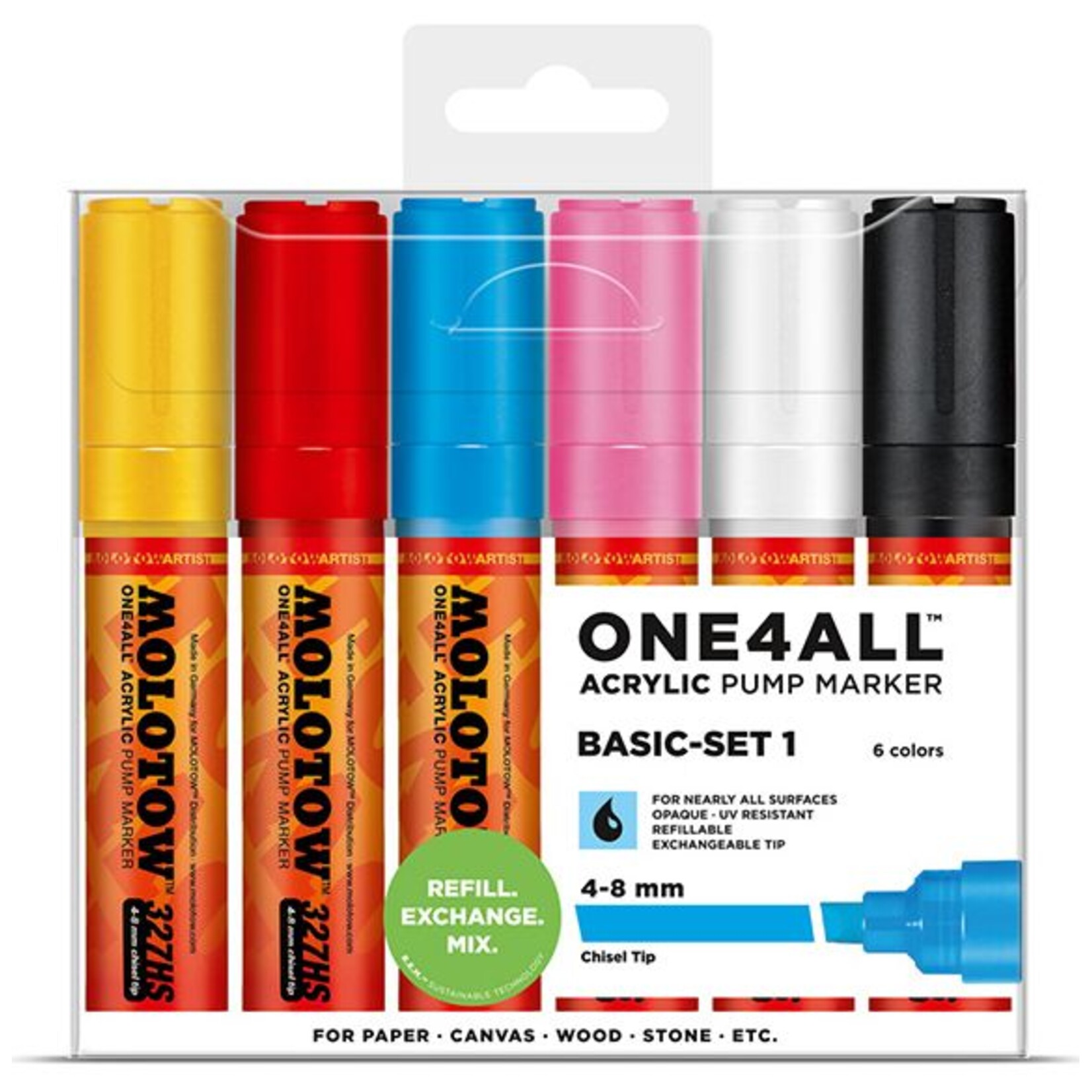 Molotow ONE4ALL 327HS Marker 6er Basic-Set 1