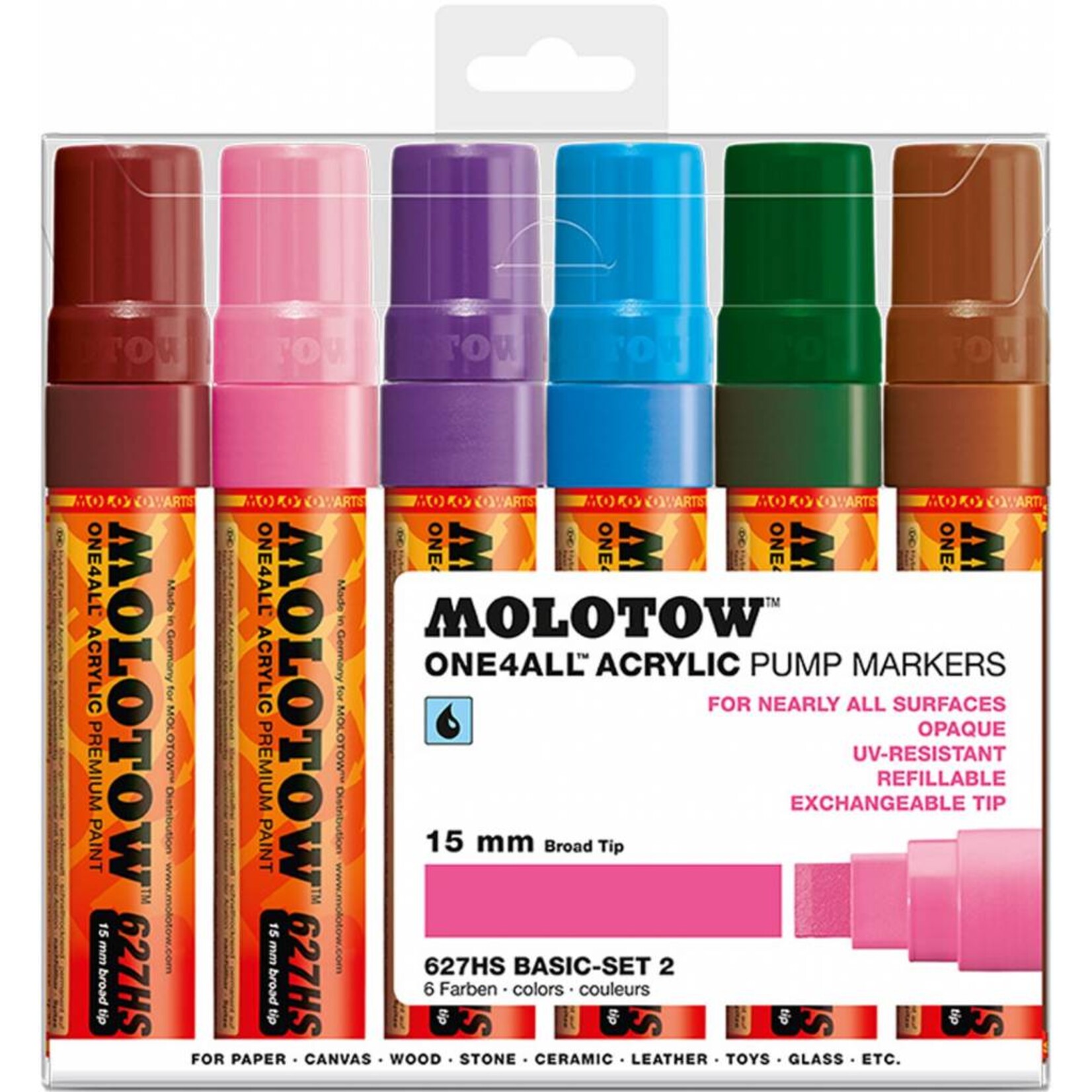 Molotow ONE4ALL 627HS Marker 6er Basic-Set 2