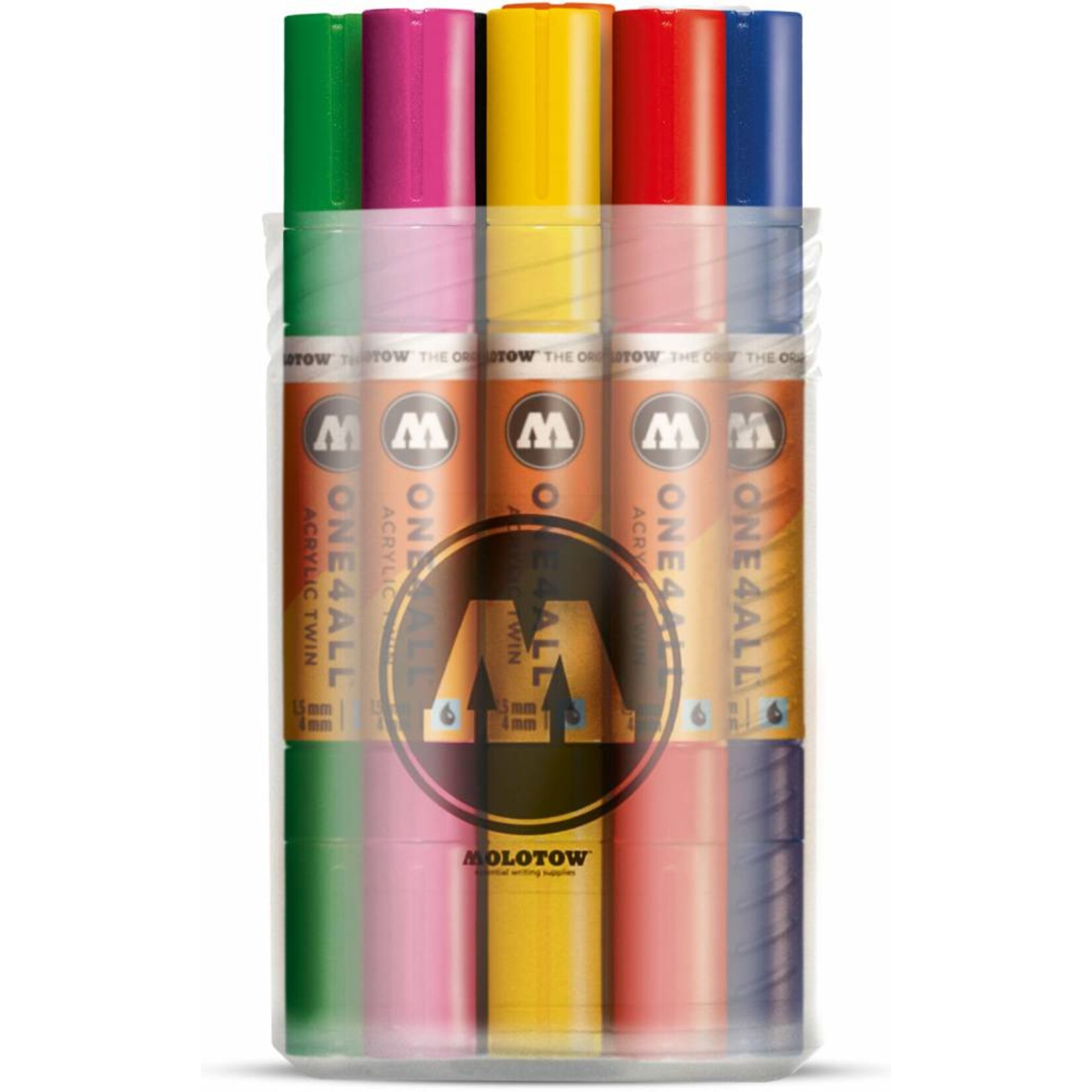 Molotow ONE4ALL Acrylic Twin 1,5/4mm Basic 12er Main-Set 1